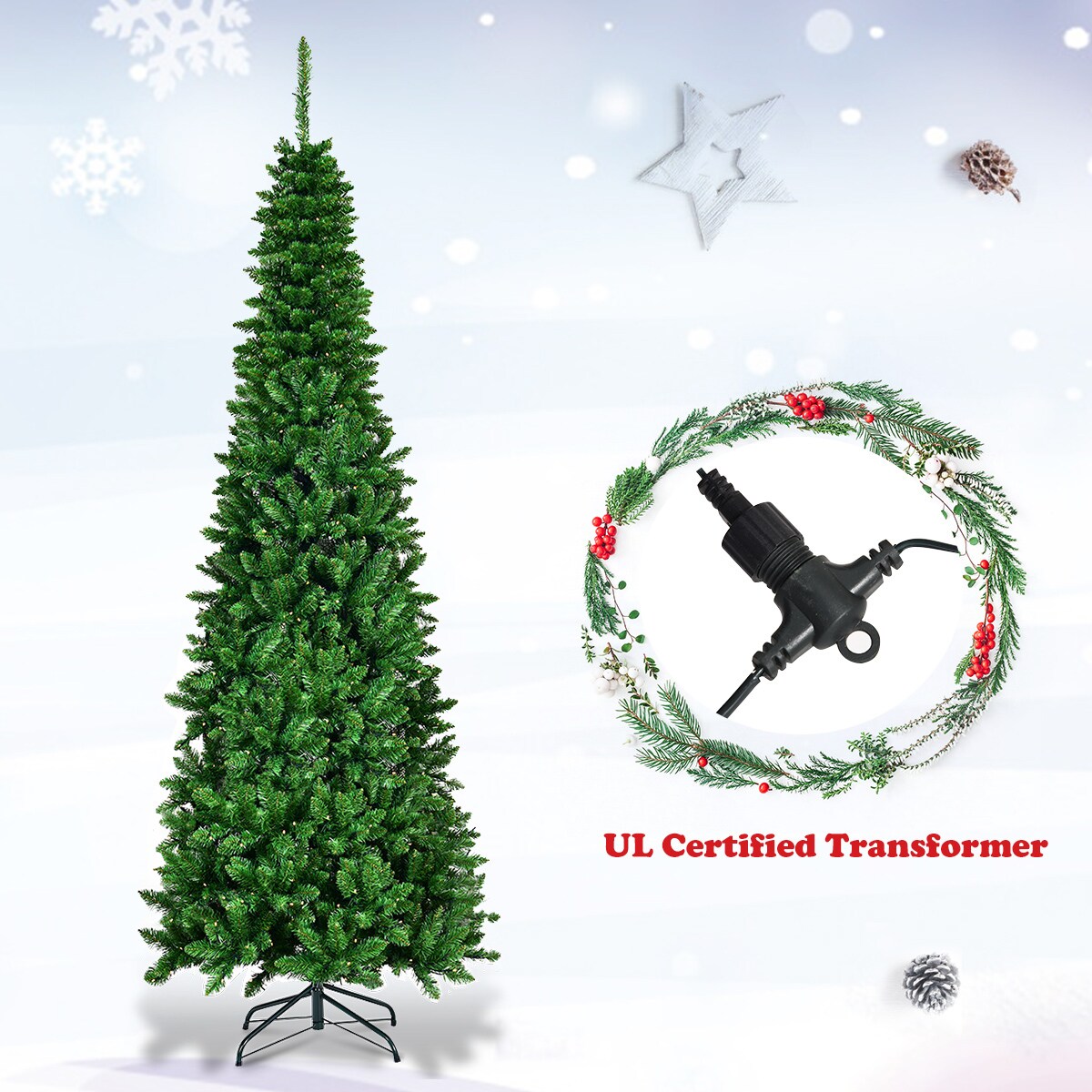 Costway CM22071 Artificial-Christmas-Trees - View #3