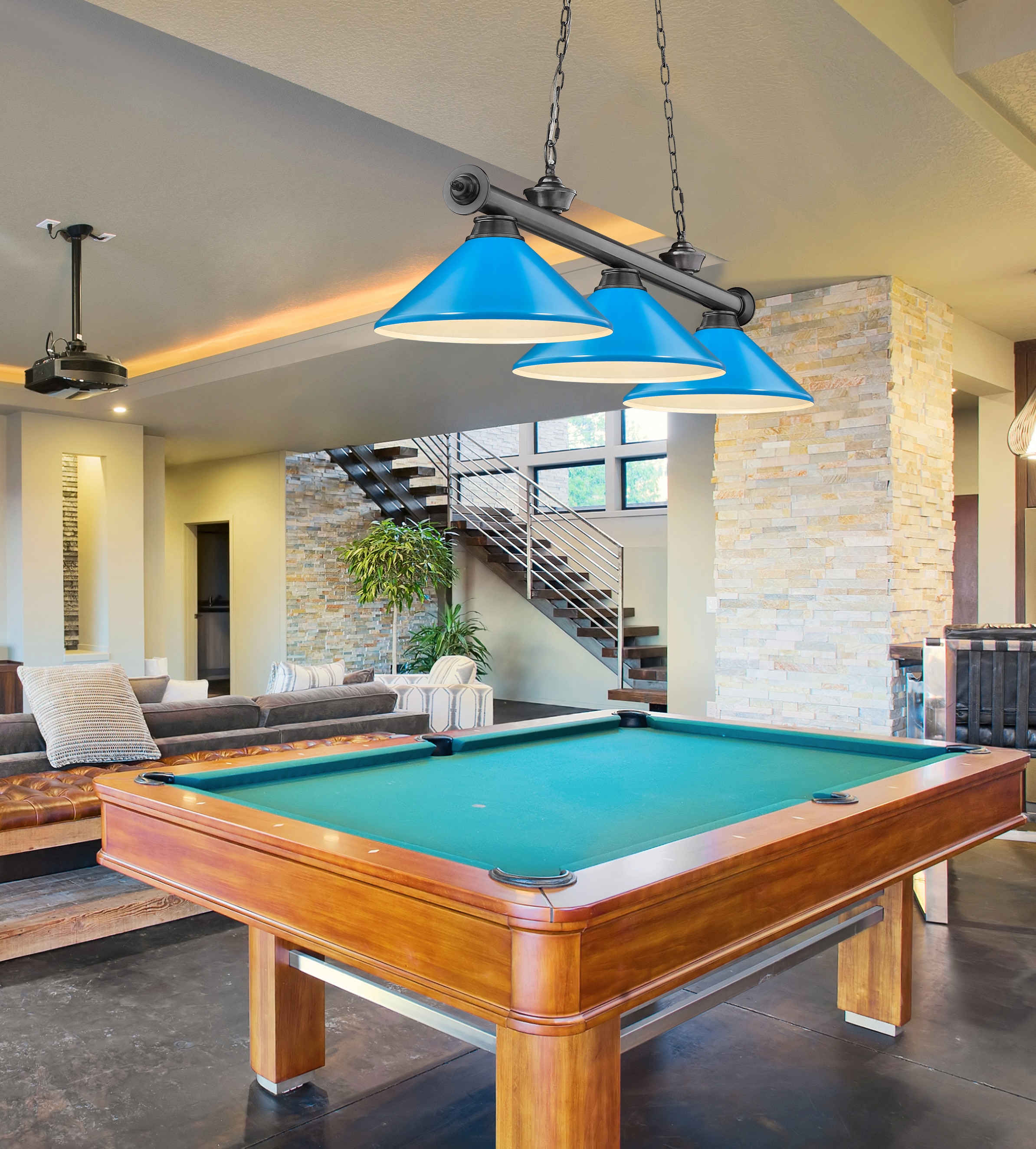 Z-Lite 2306-3BP-MEB Pool-Table-Lighting - View #7