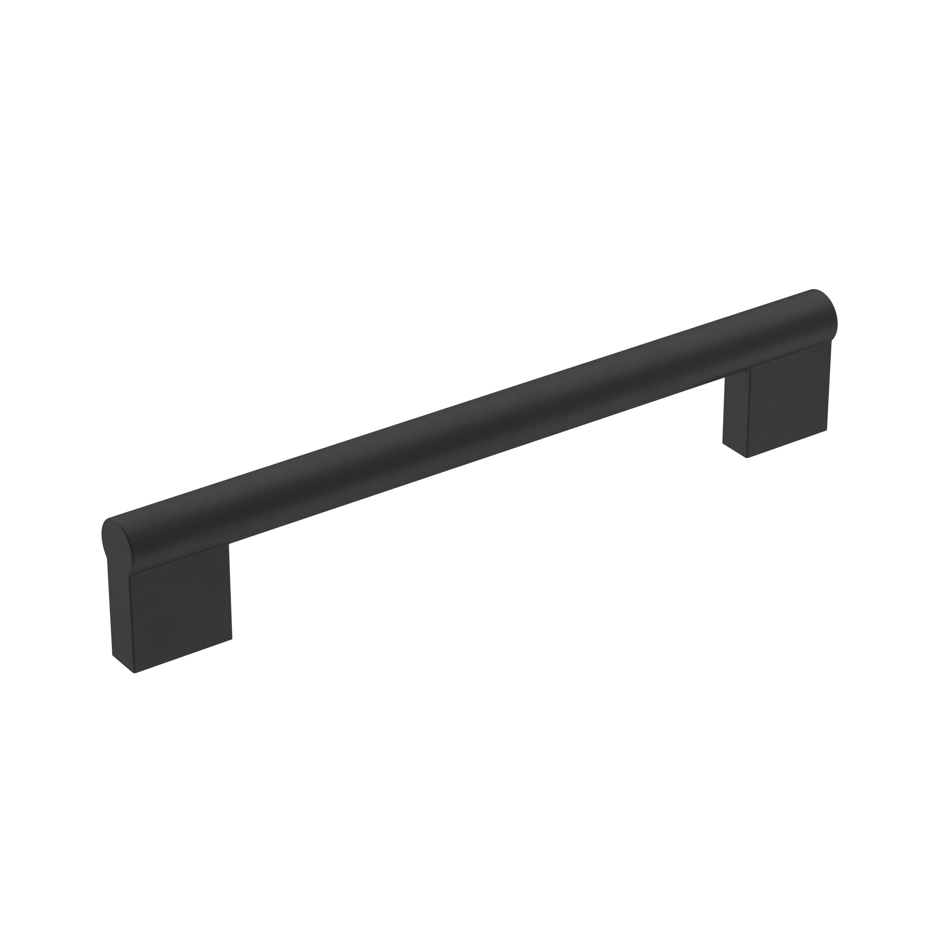 Amerock BP36914FB Versa 6-5/16-in , 160mm Center to Center Matte Black Cylindrical Bar