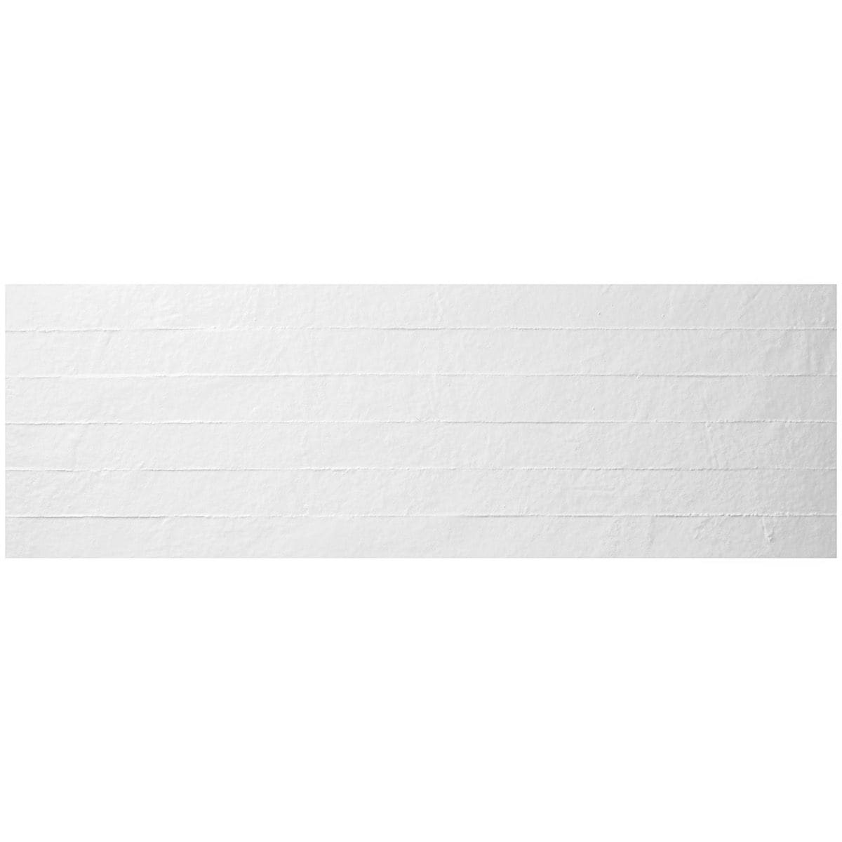 Angela Harris Matte White Ceramic Patterned Wall Tile
