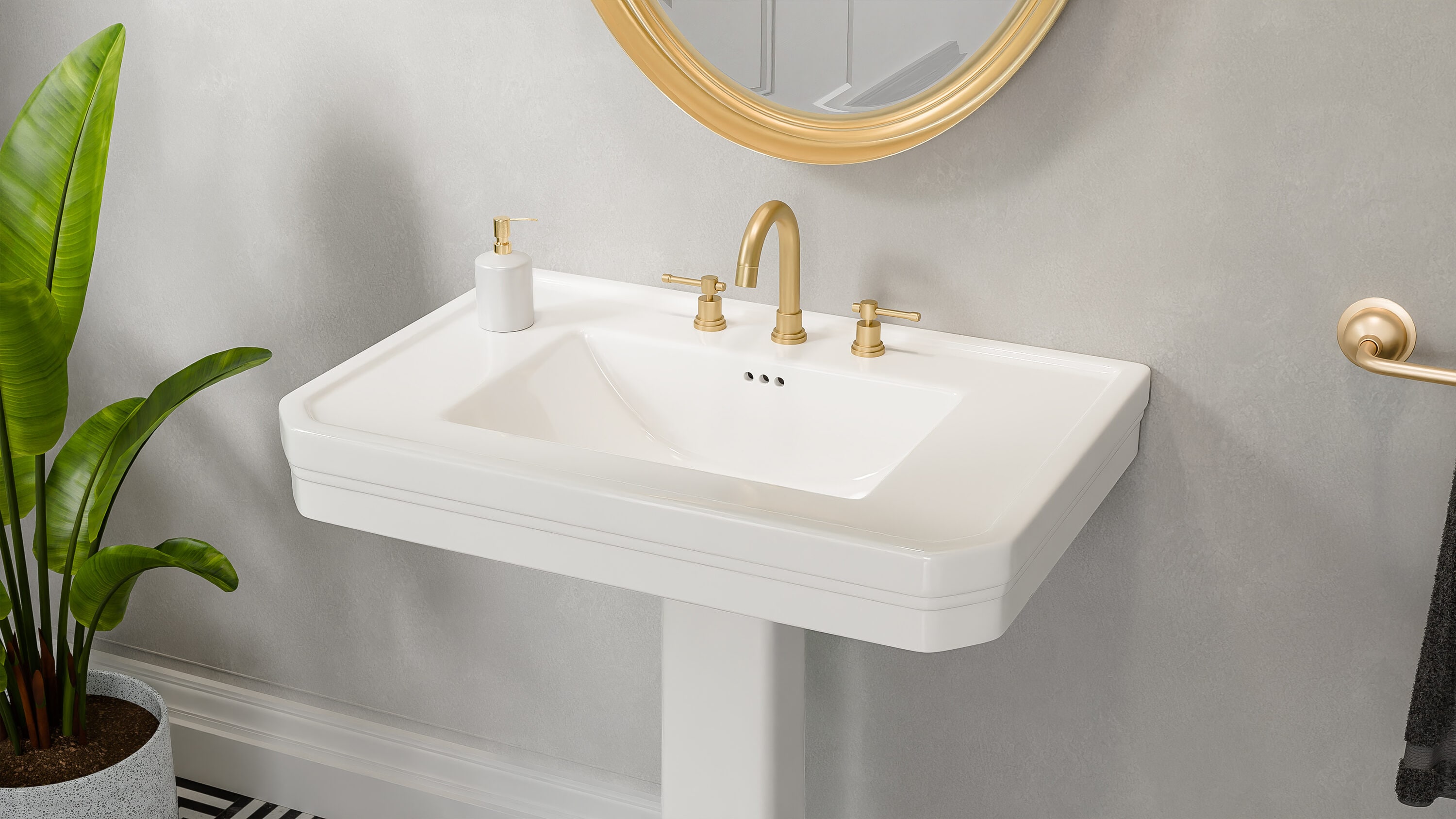 DreamLine PSAQ323235800 Complete-Pedestal-Lavatories - View #3