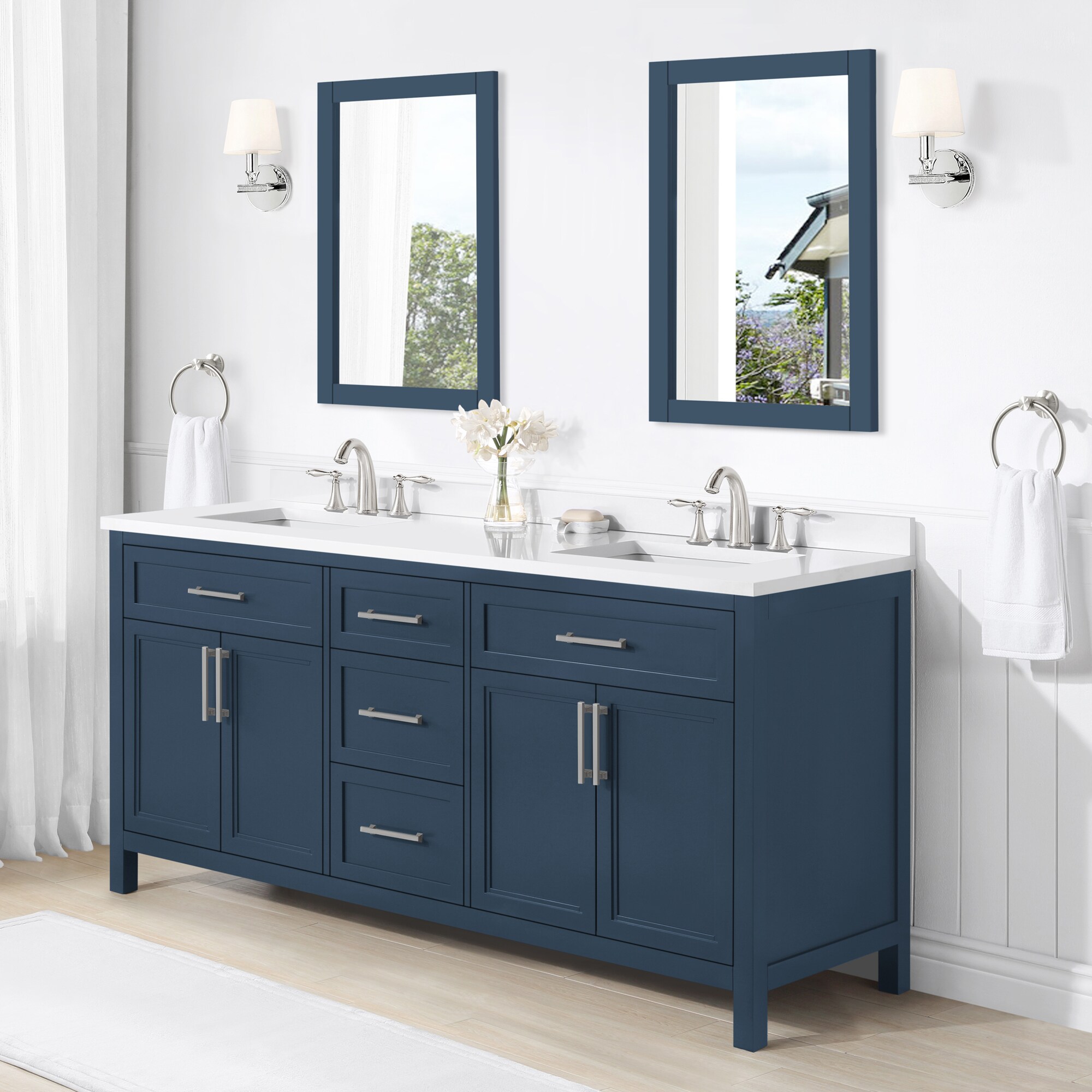 allen + roth A+R 60-IN WINDSOR BLUE VANITY at