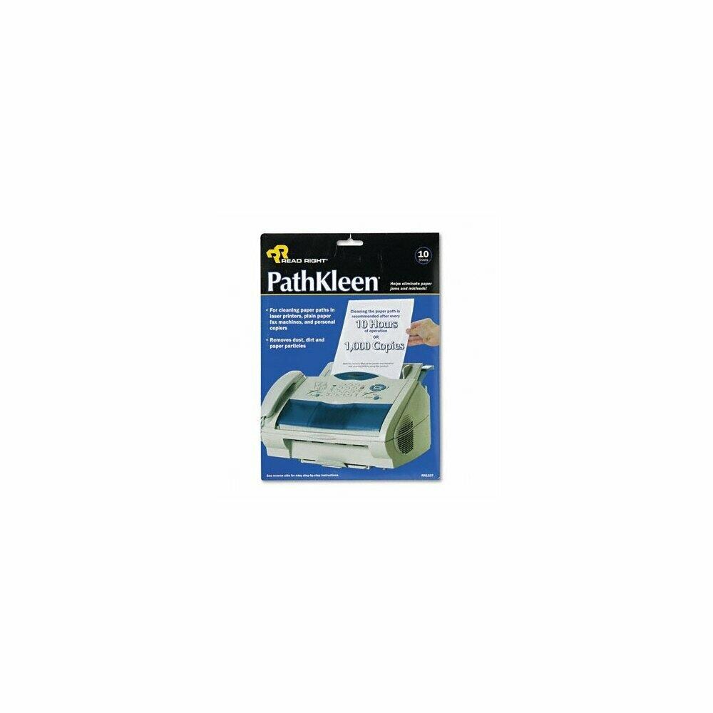Read Right AZRREARR1237  RR1237 PathKleen Printer Roller Cleaner Sheets Pack of 10