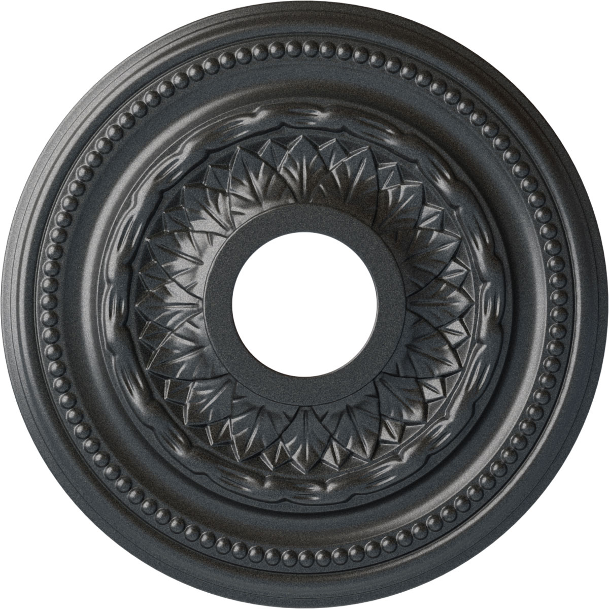 Ekena Millwork CM15GAPES Galway 15.75-in W x 15.75-in L Painted Pewter Polyurethane Whole Ceiling Medallion
