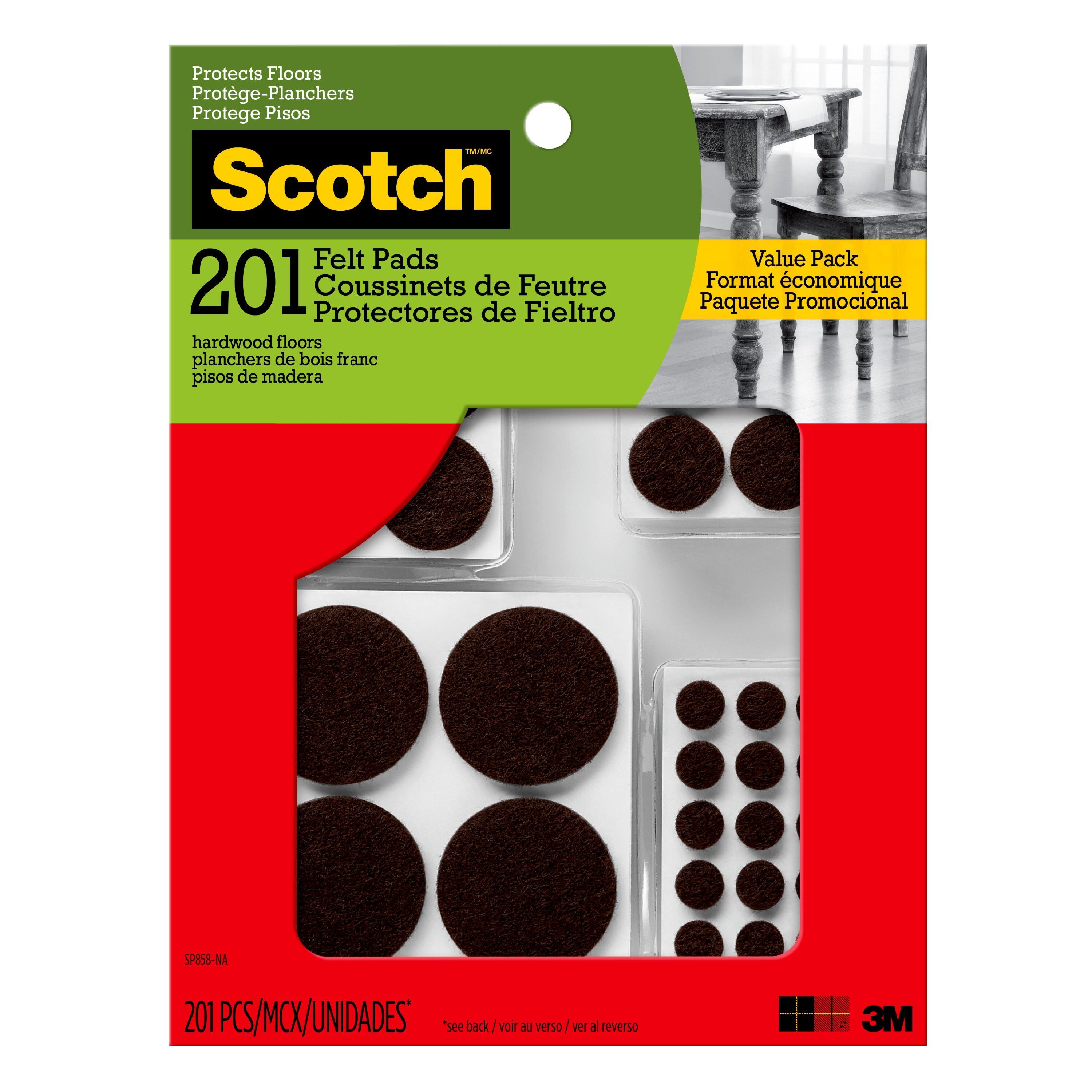 SoftTouch 80-Pack Assorted Brown Round in the Felt Pads department at