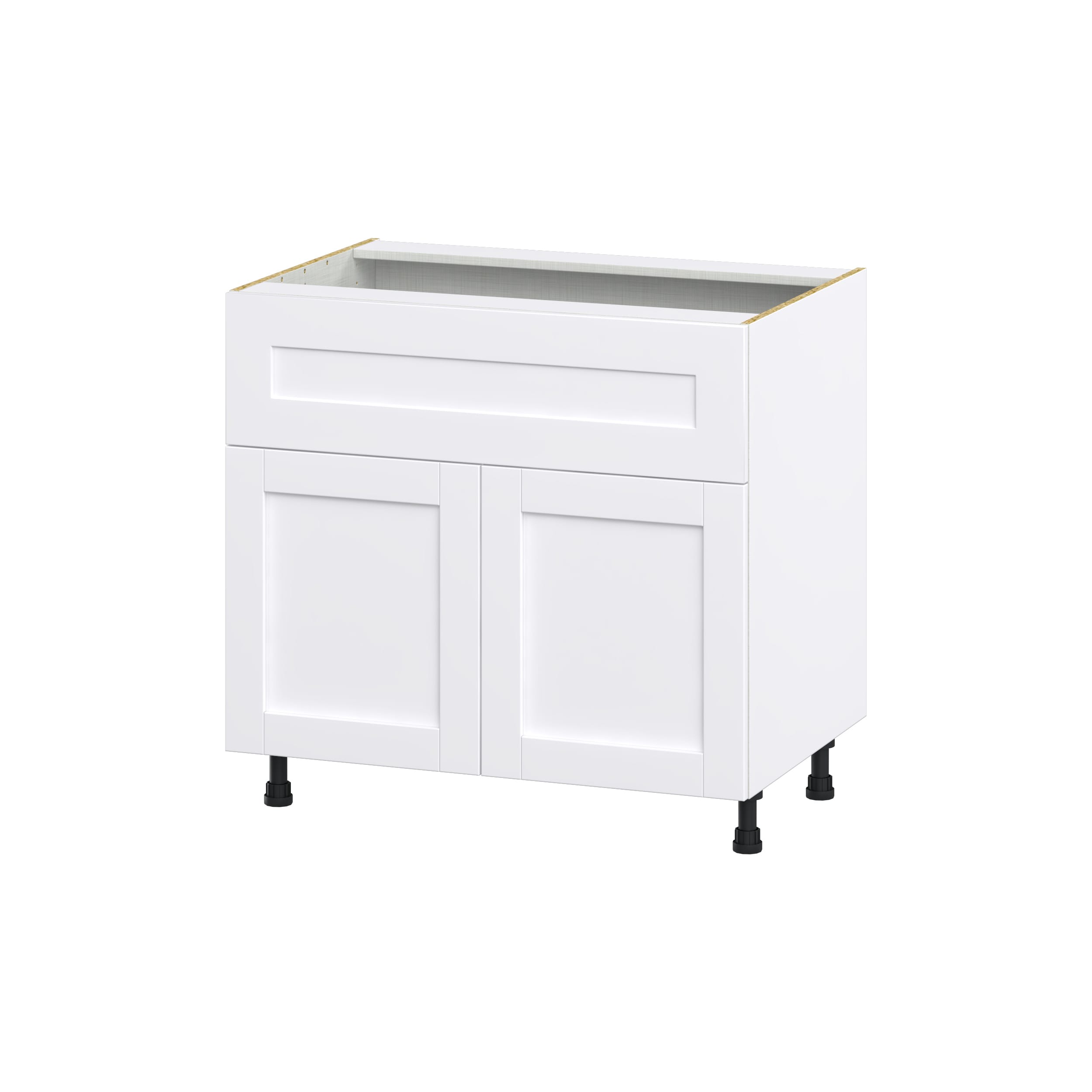 Hugo&Borg DSBCT36A-RM Rosemont 36-in W x 34.5-in H x 24-in D Glacier White Base Fully assembled Cabinet (Flat Panel Shaker)