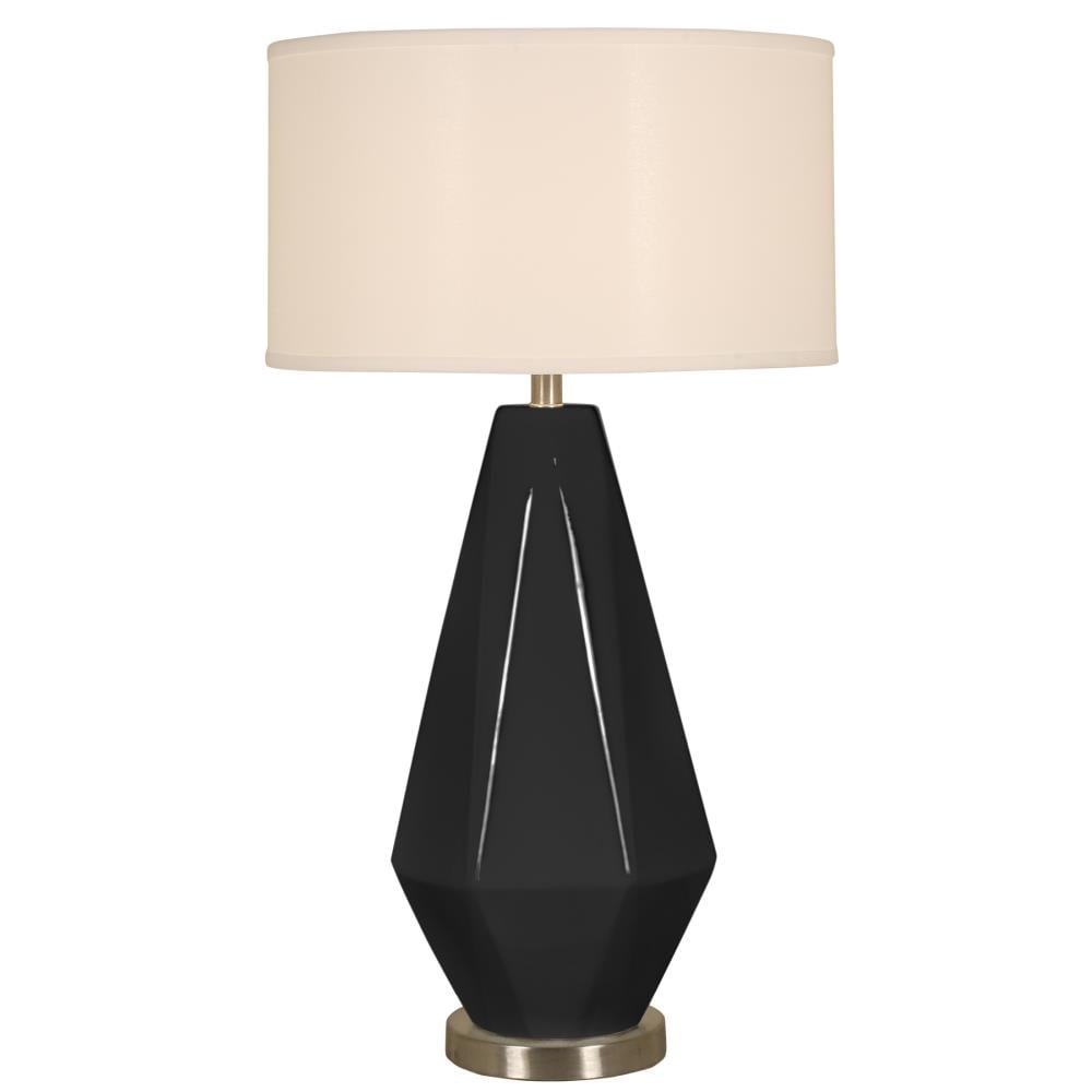  16T310BK 27.5-in Black 3-way Table Lamp with Fabric Shade