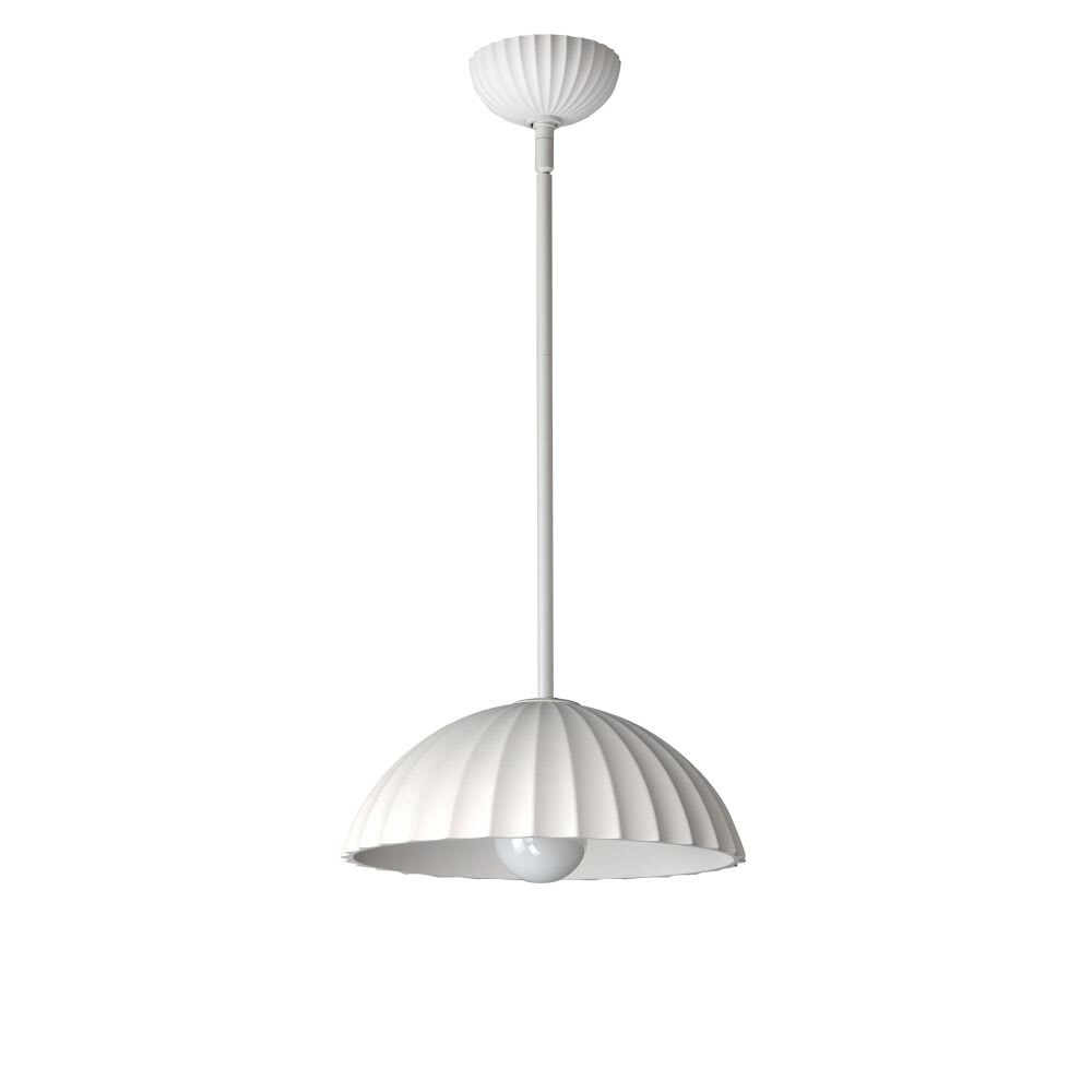 ET2 Basilica 1 - Light Chaulk White White Contemporary - LED Concrete And Steel Pendant Light