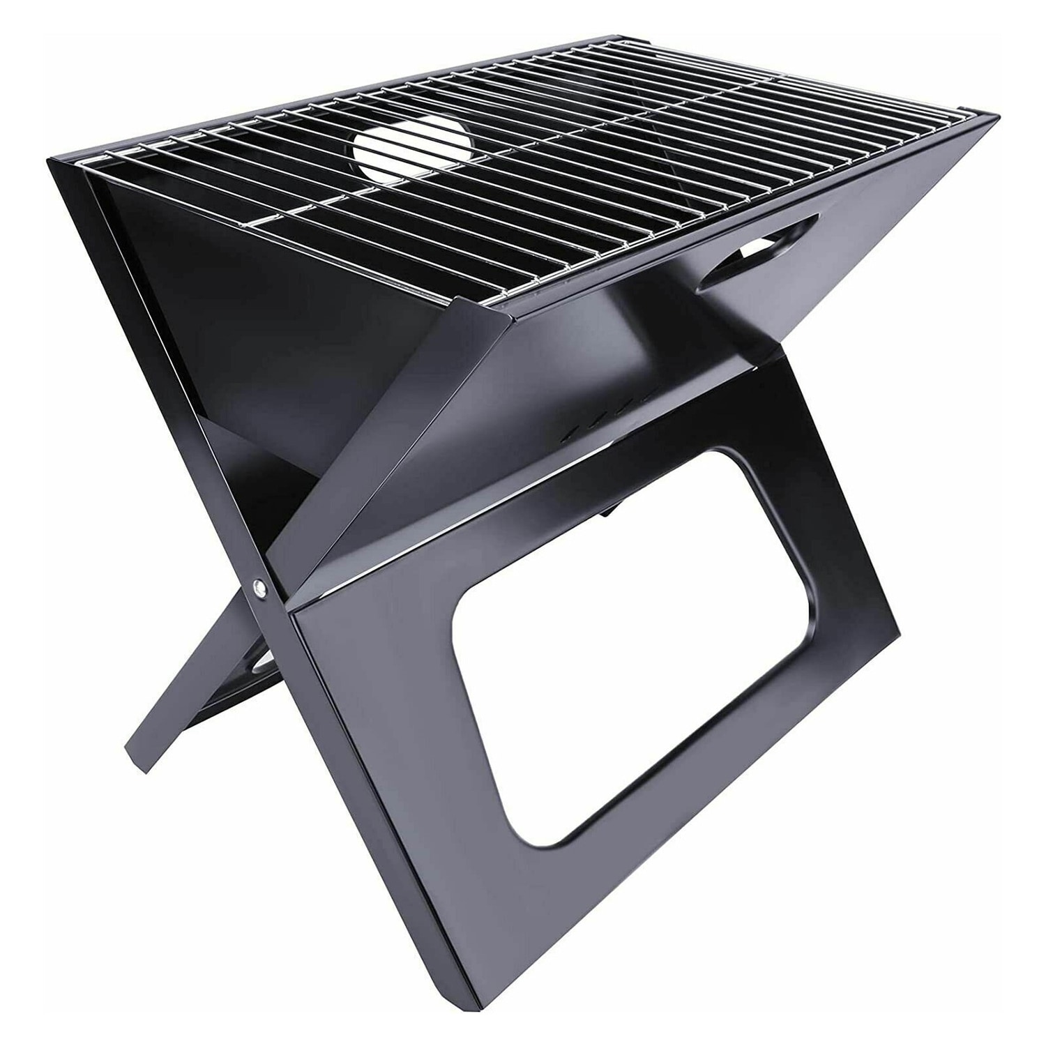 GZMR 233.38-Sq in Black Portable Charcoal Grill in the Portable Grills ...