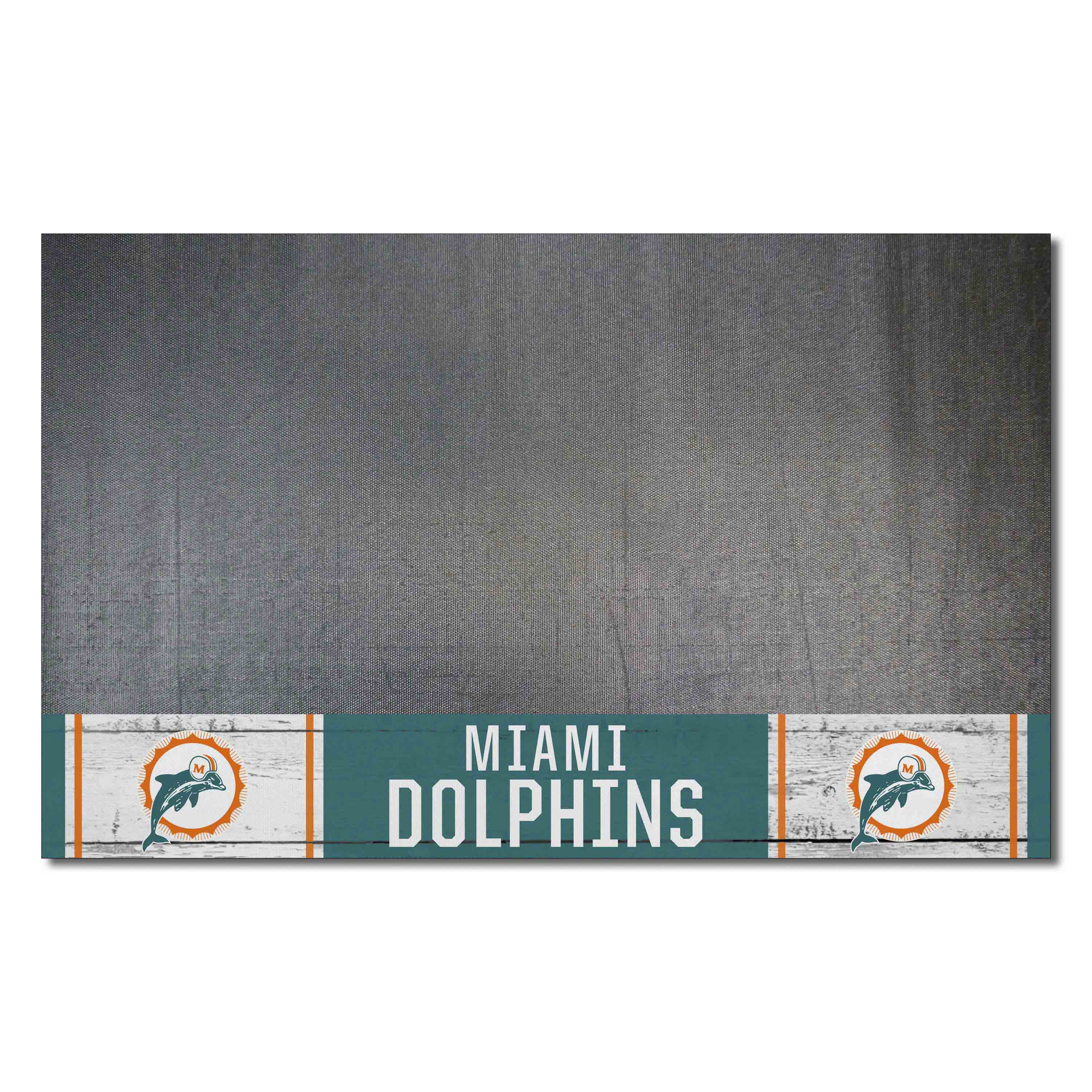 FANMATS 32624 Miami Dolphins Grill Mat Black Vinyl Rectangular Grill Mat