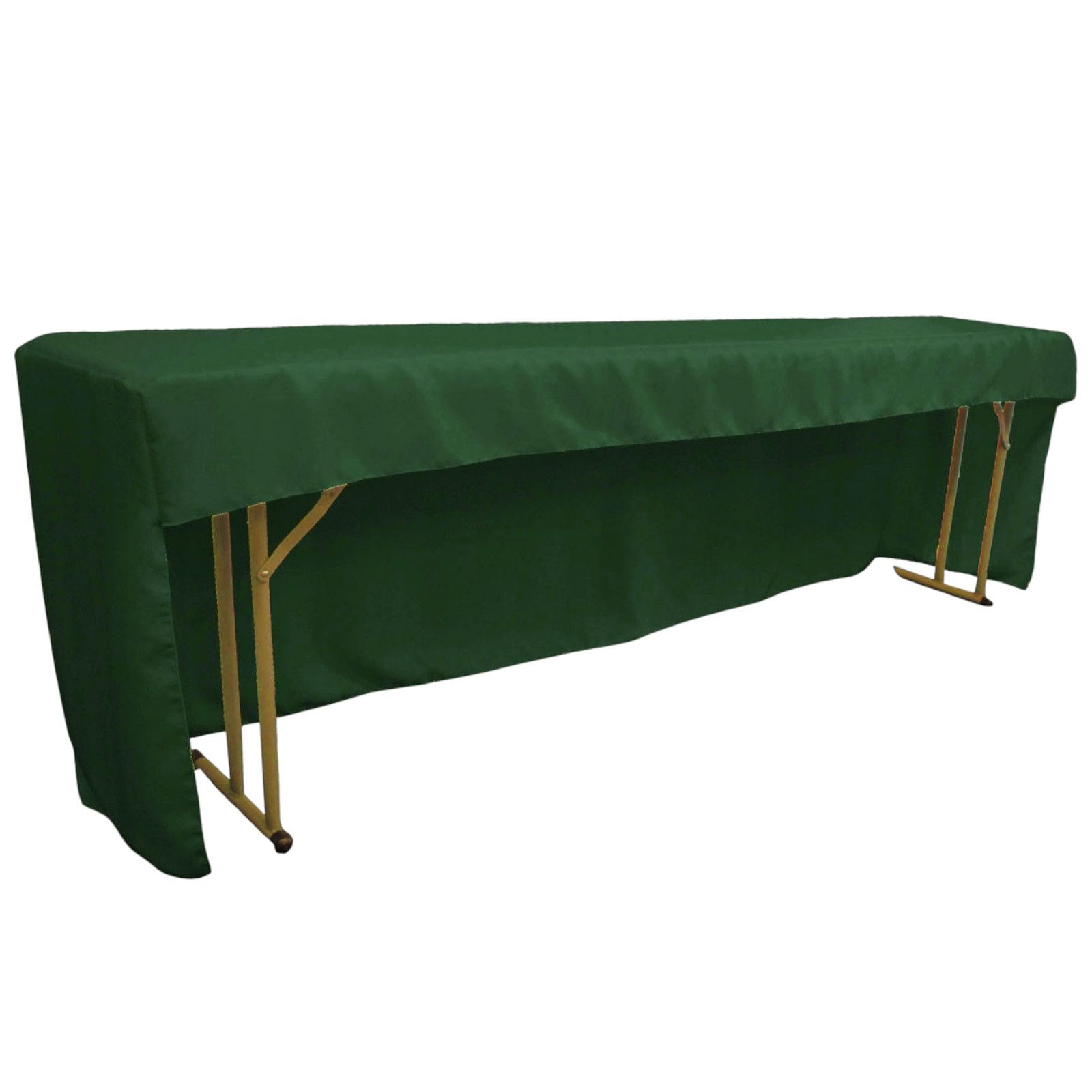 Slickblue Fitted Indoor and Outdoor Polyester Poplin Open Back Table Cover for 8 ft Narrow Utility Table Multiple Color Options