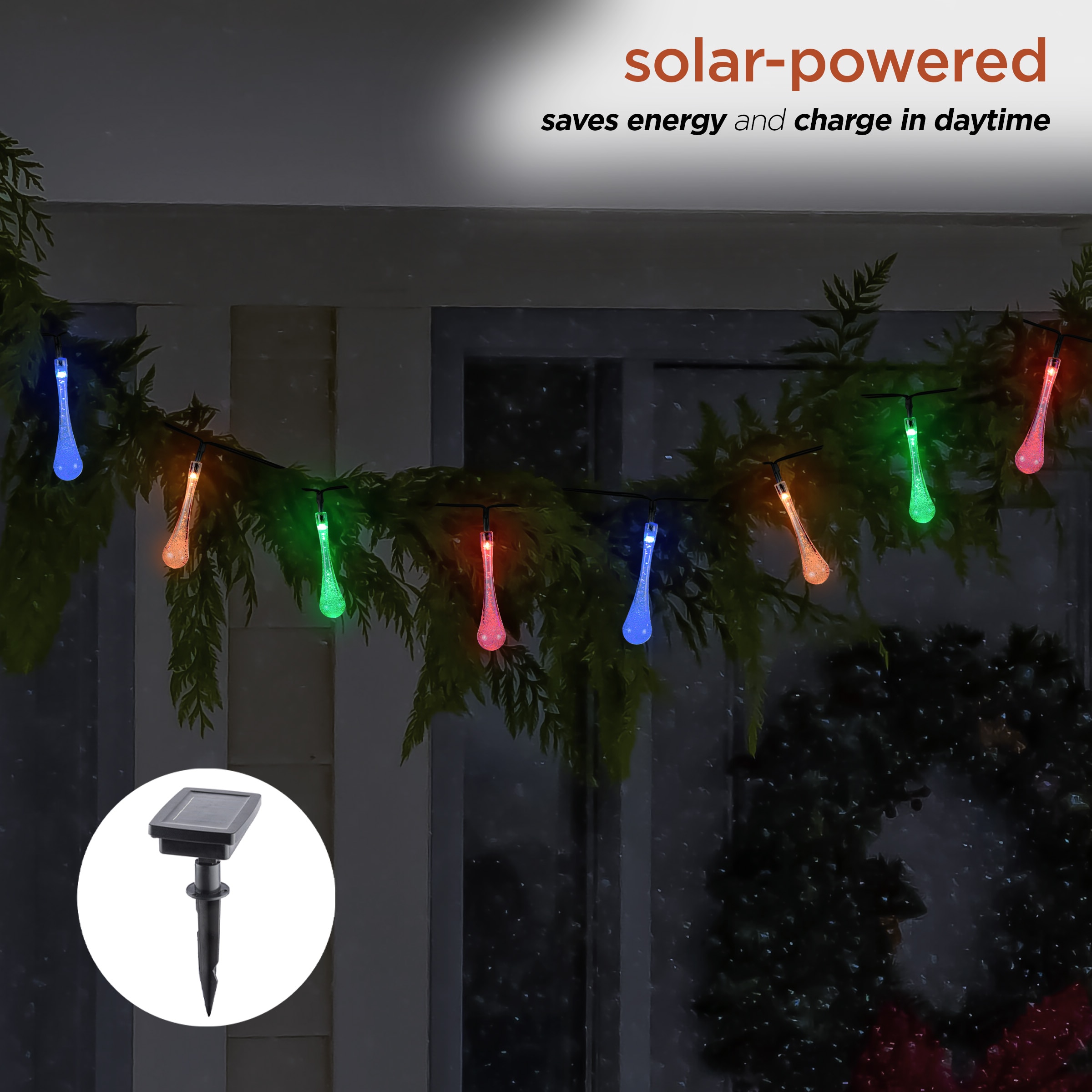 Alpine Corporation QMC198SLR-2 Patio-String-Lights - View #5