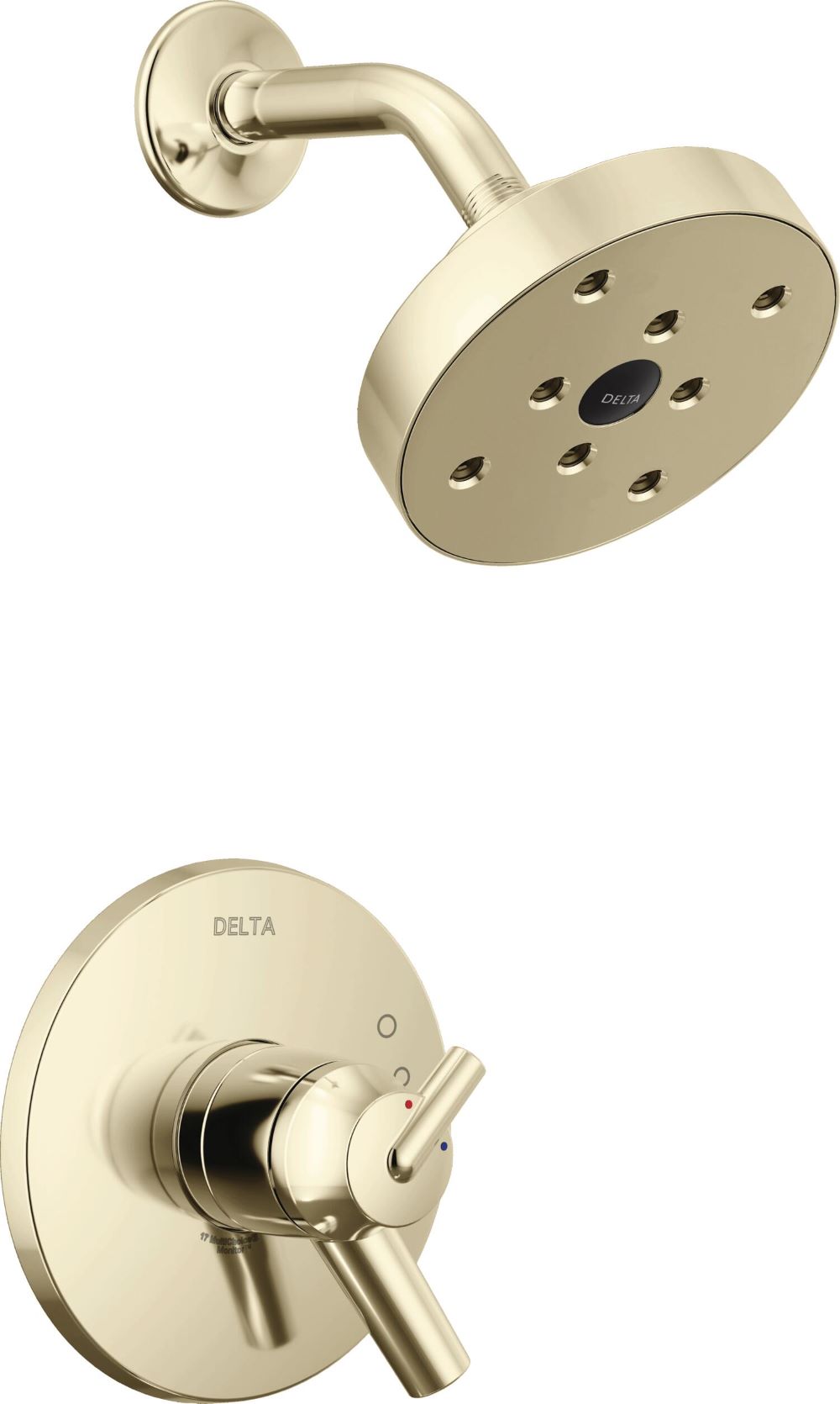 Delta T17259-PN Trinsic Polished Nickel 2-handle Single function 5.41-in Round Shower Faucet (Valve Not Included)