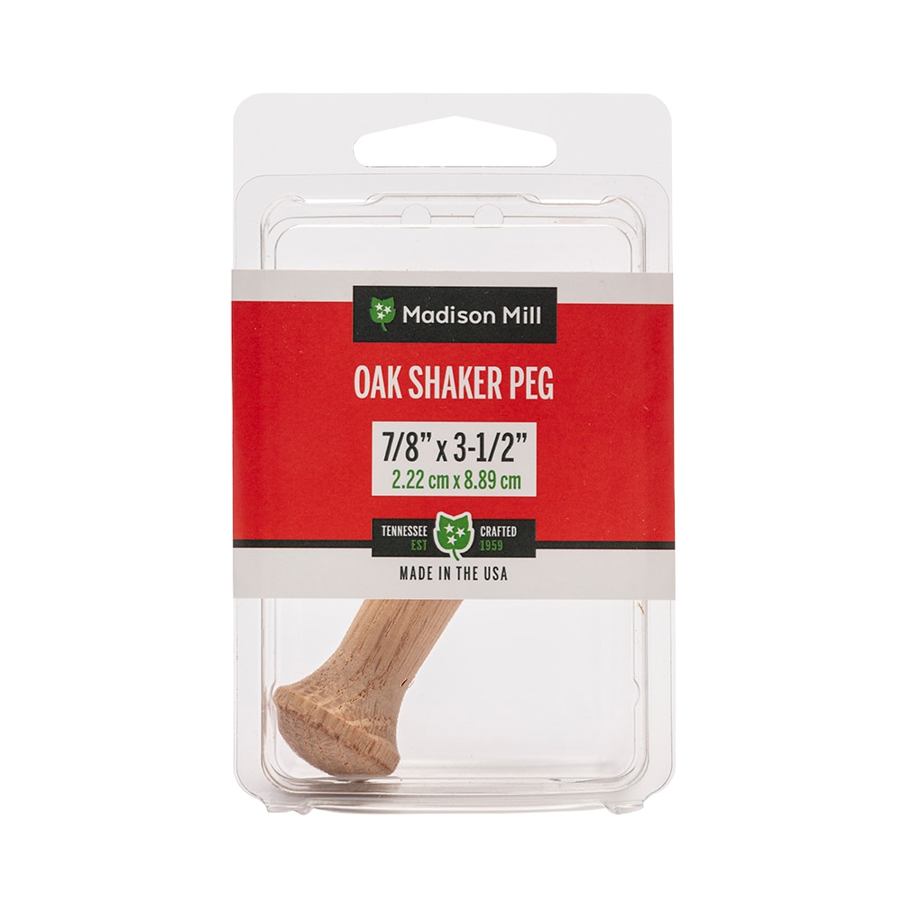 Madison Mill 16141 0.875-in Natural Wood Wood Shaker peg