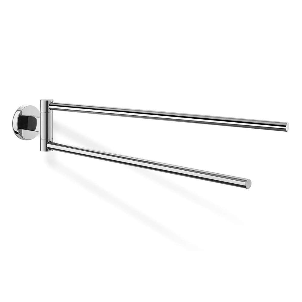 Zack  Scala Mirror Polished Swiveling Double Towel Bar