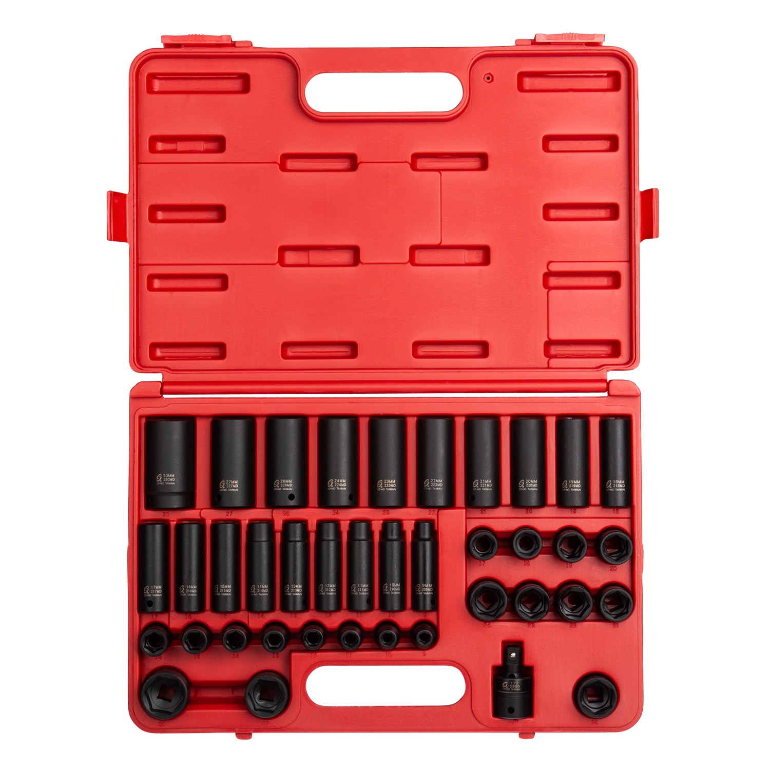 SUNEX TOOLS 39-Piece Metric 1/2-in Drive Set 6-point Impact Socket Set 2669 Sansujyuku sansujyuku.com