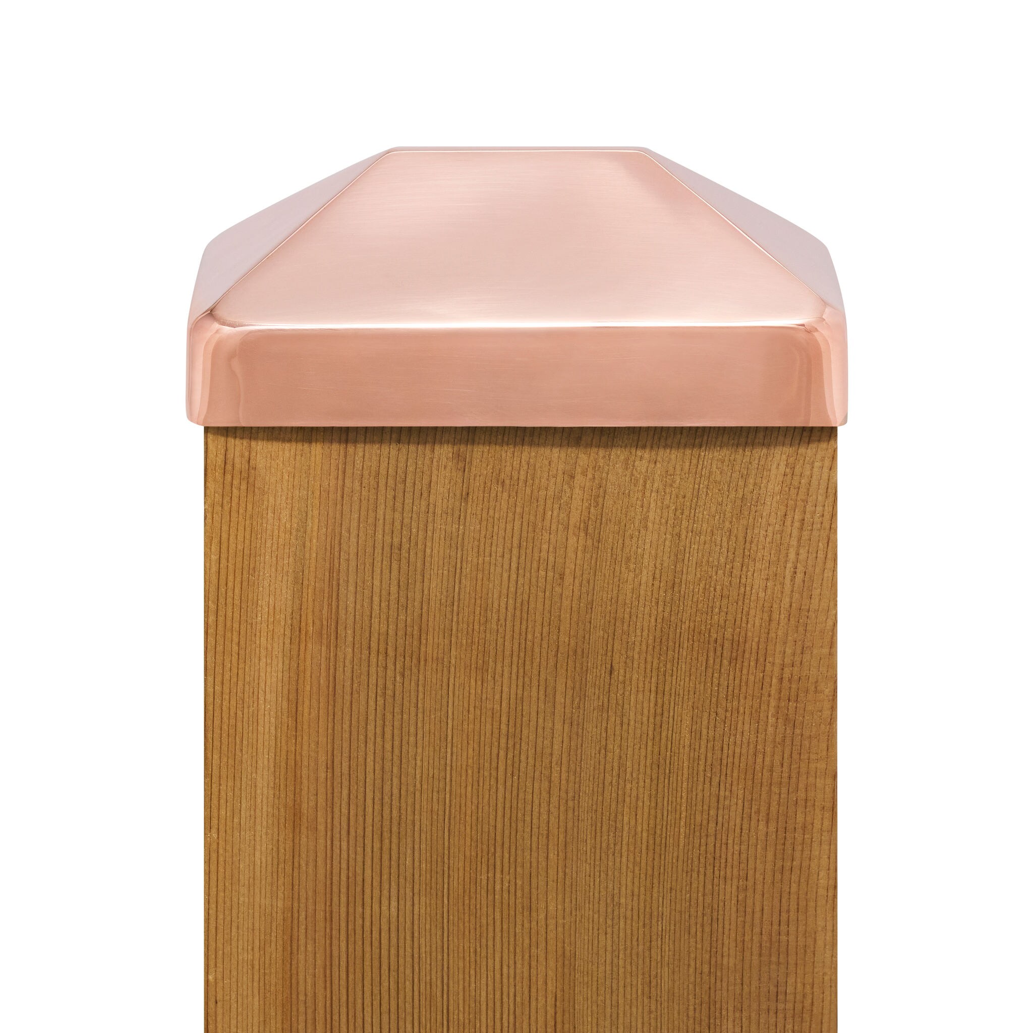 PERMAKAP 4-in x 6-in Pyramid Solid Polished Copper Deck Post Cap
