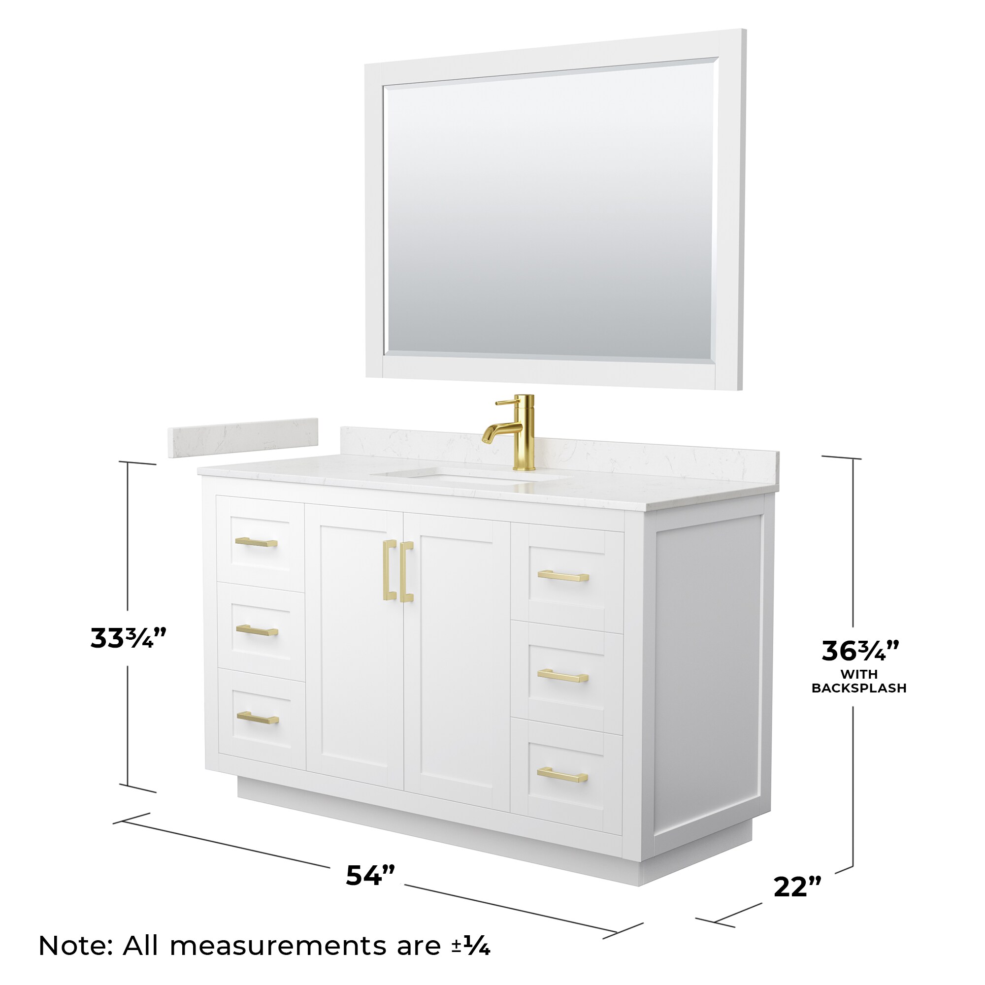 Wyndham Collection WCF292954SWGC2UNSM46 Bath-Vanity-Combo - View #6