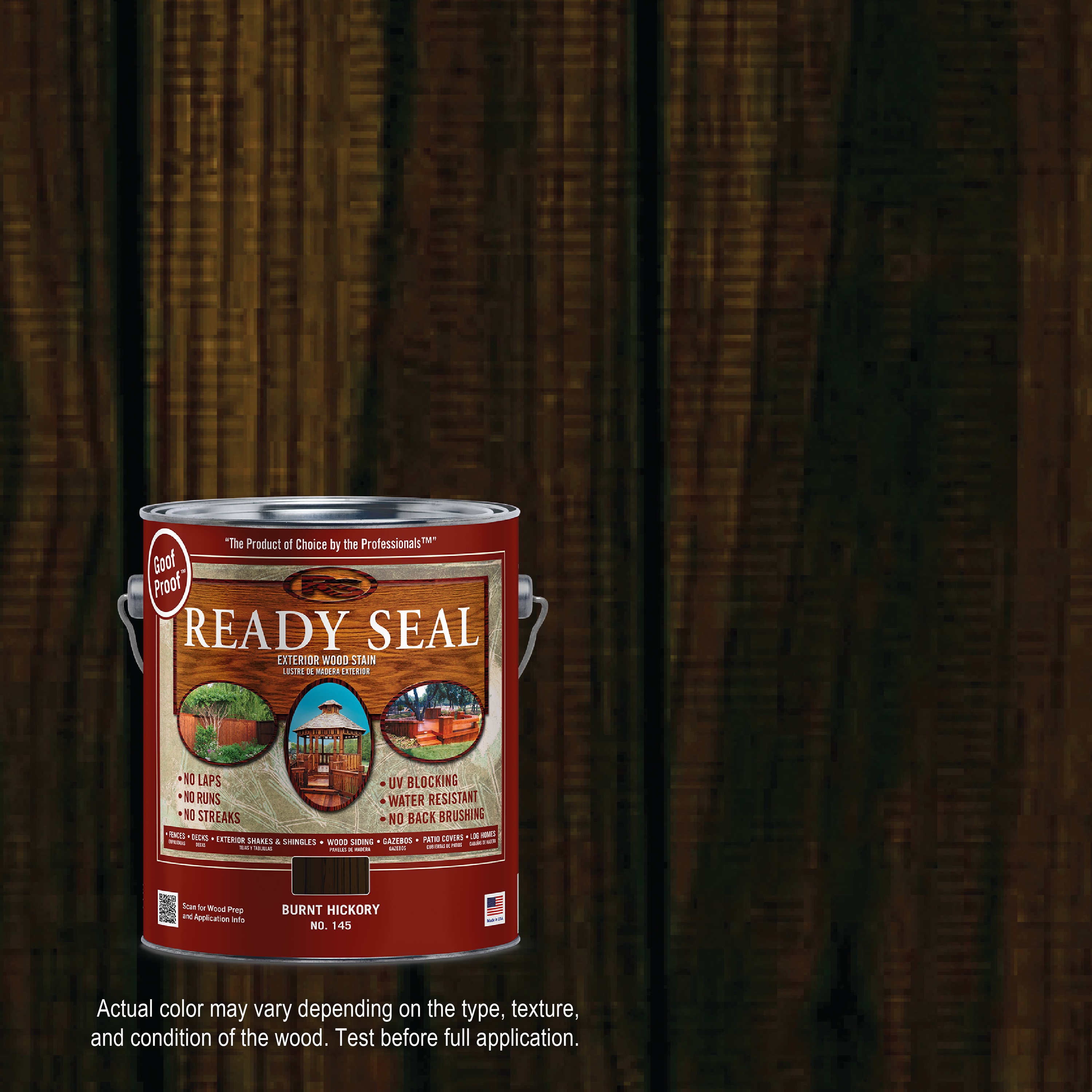 Ready Seal Pre-Tinted Burnt Hickory Semi-transparent Exterior Wood Stain and Sealer in One ( 1-gallon )
