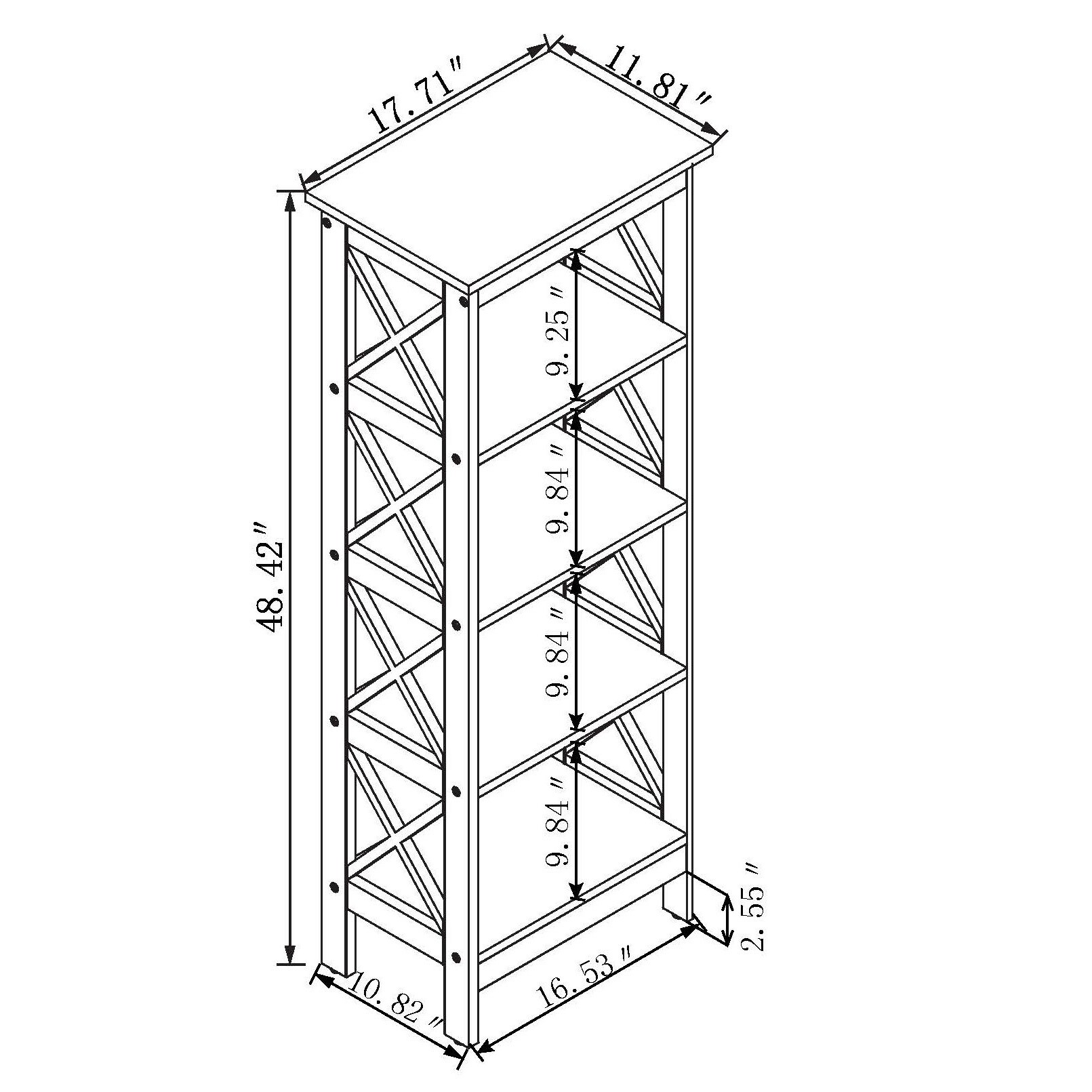 LuxenHome WHIF627 bookcases - View #10