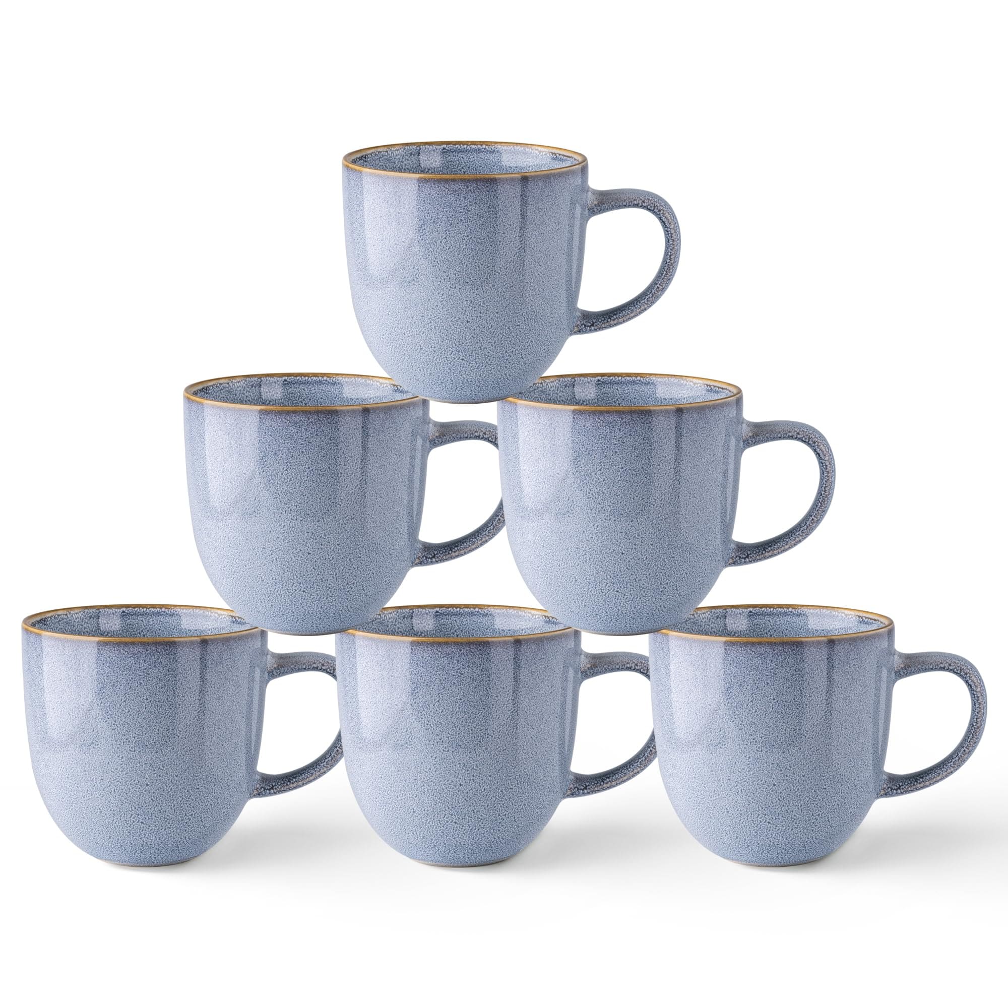 Aoibox  12 oz Reactive Glaze Ceramic Coffee Mugs with Handles Dishwasher and Microwave Safe Set