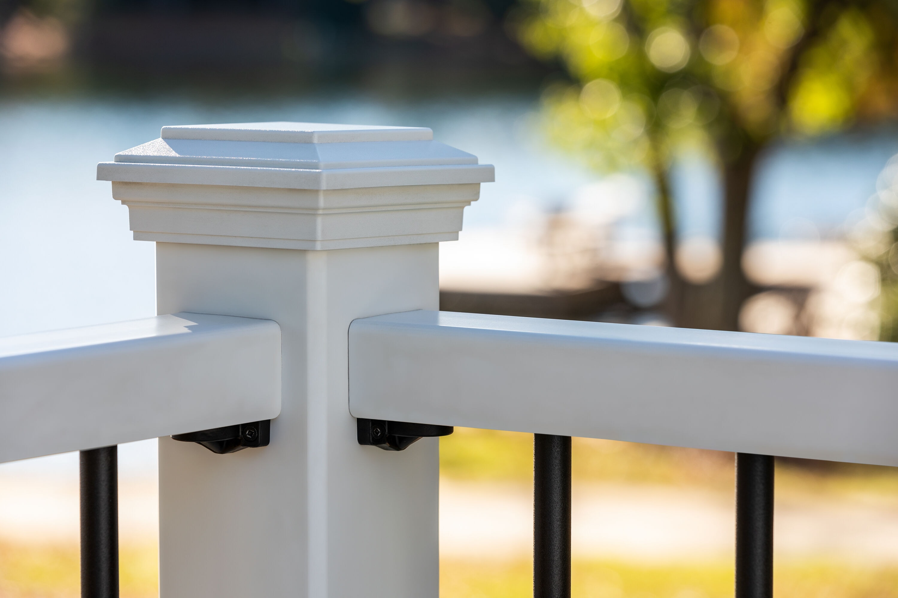 Trex 4-in x 4-in Enhance Classic White Composite Deck Post Cap in the ...