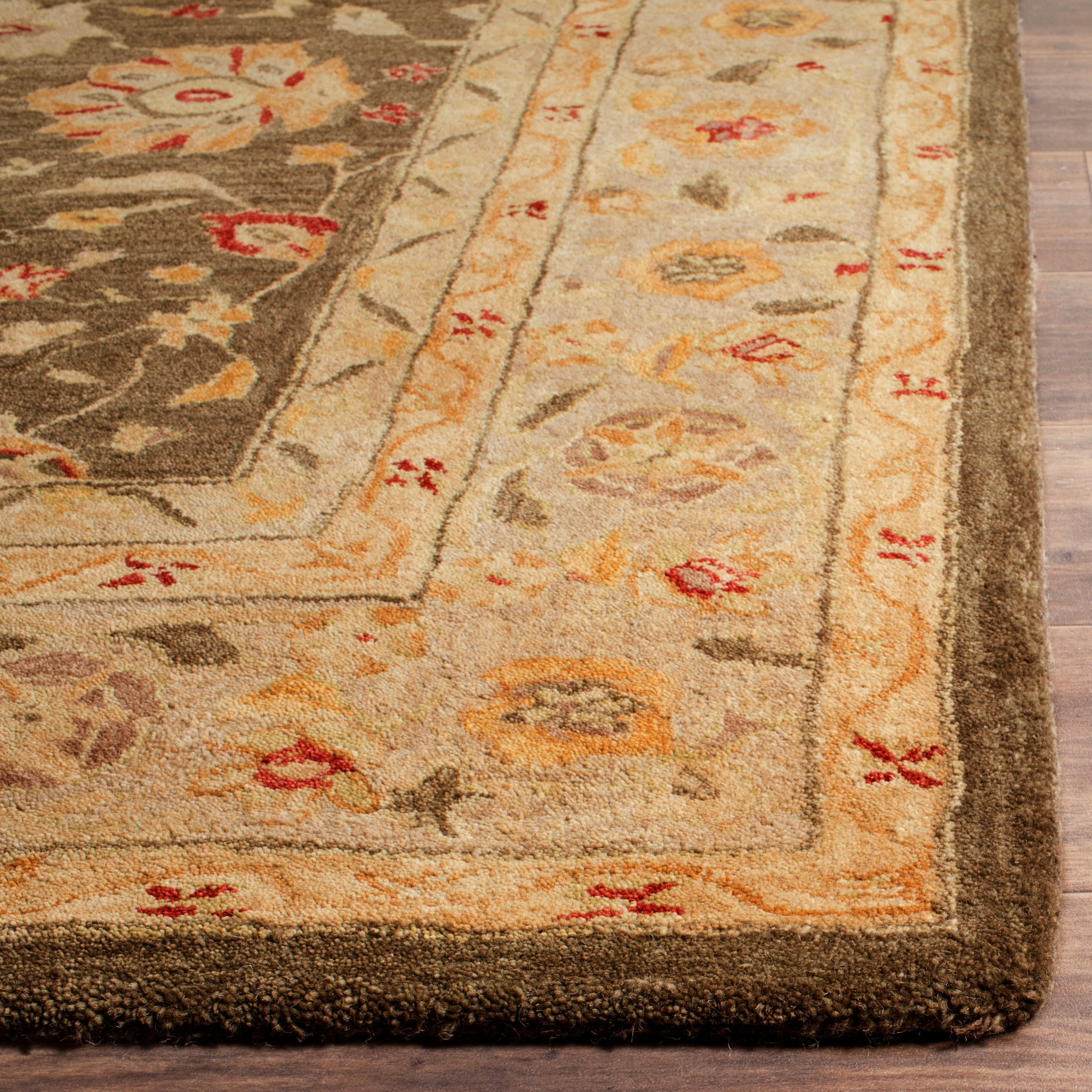 Handmade Gray Wool 9' x 12' Tufted Rectangular Area Rug