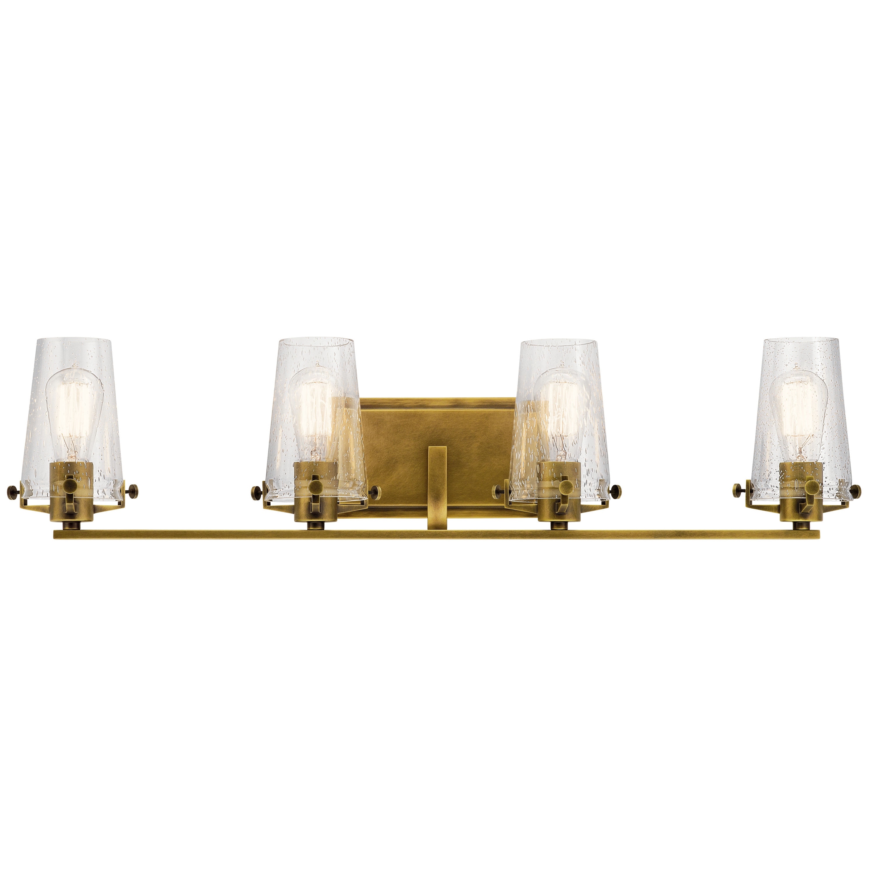 Kichler 45298NBR Alton 33.75-in 4 -Light Brass Industrial Vanity light
