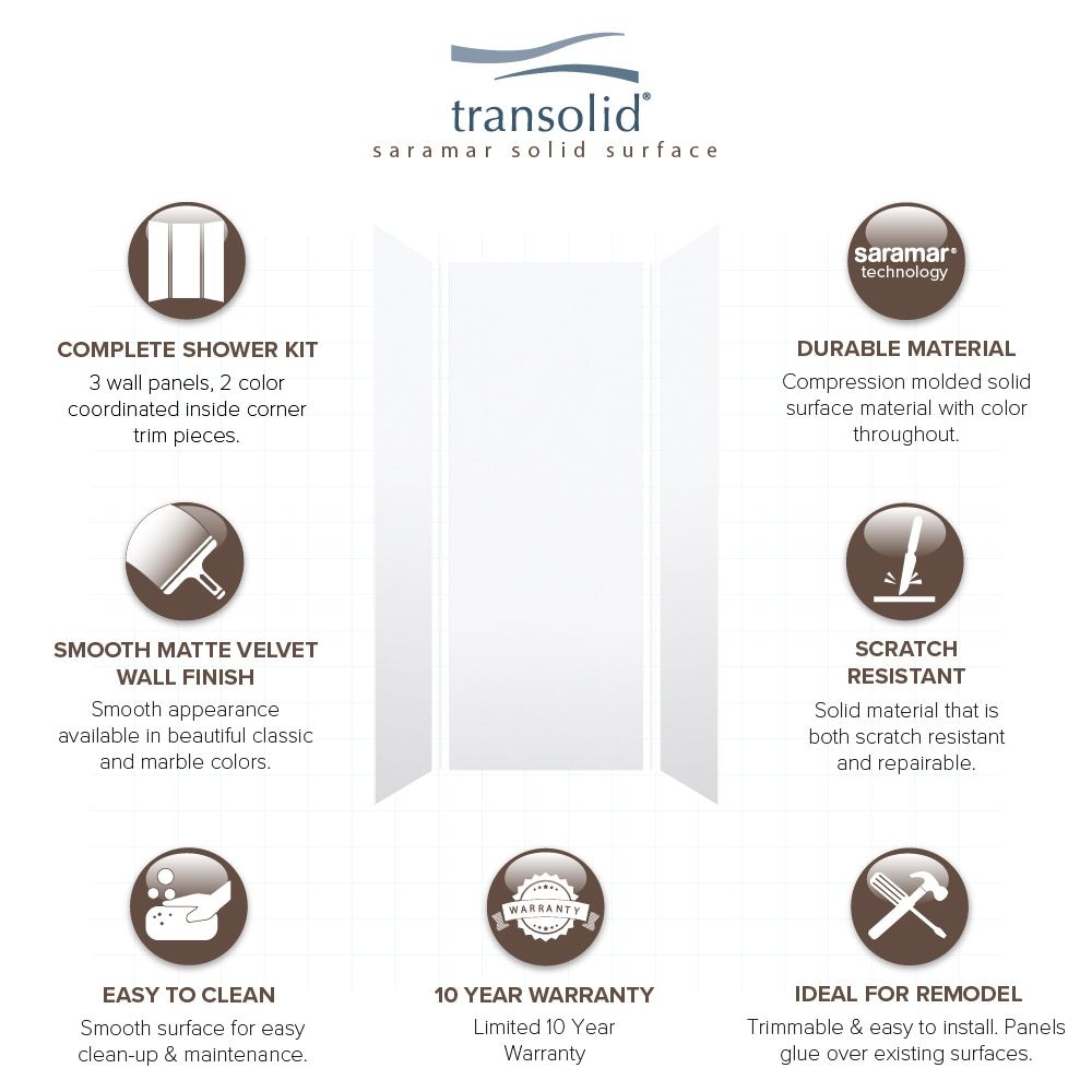 Transolid SWK363696-21V Shower-Wall-Surrounds - View #5