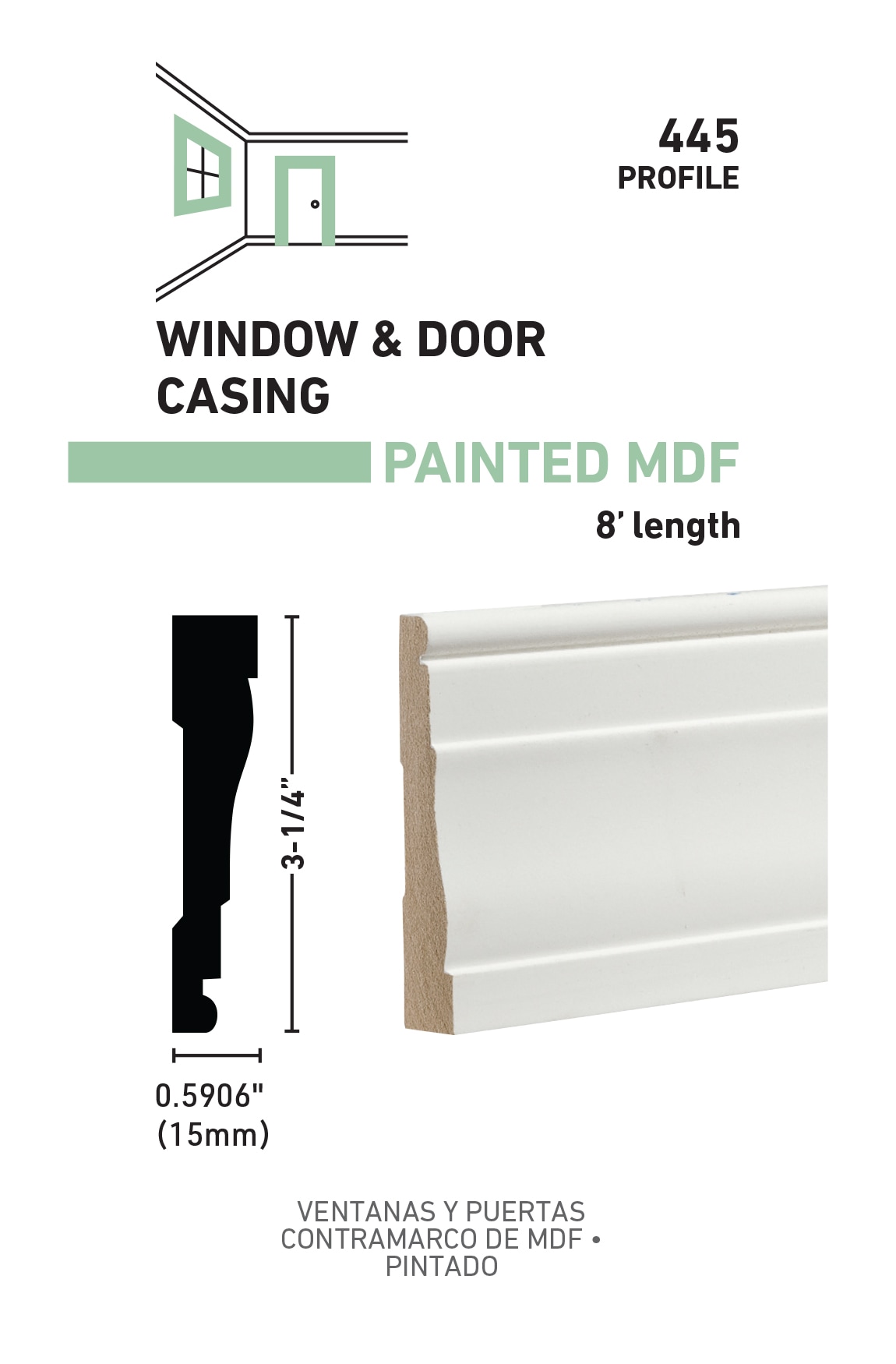 allen + roth L044455W8 Window-Door-Casings - View #3