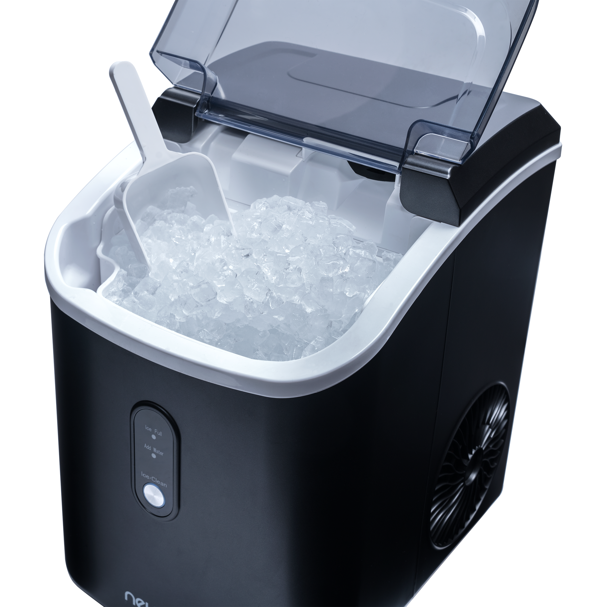 NewAir 33-lb Flip-up Door Countertop or Portable Bullet Ice Maker (White)  in the Ice Makers department at