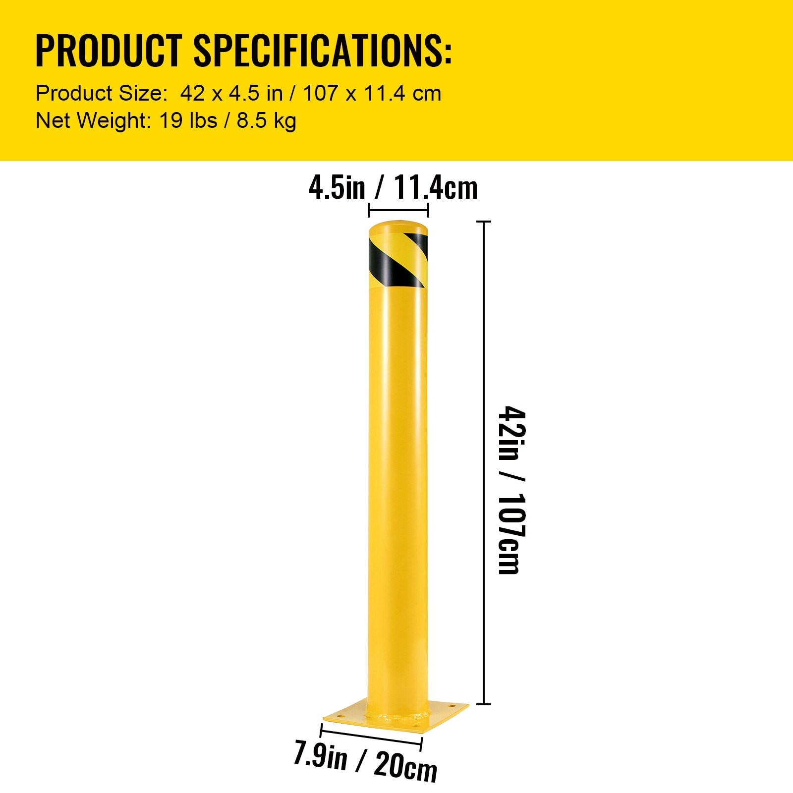 VEVOR SCAQZ42X4.5I00083V0 Commercial-Bollards - View #7