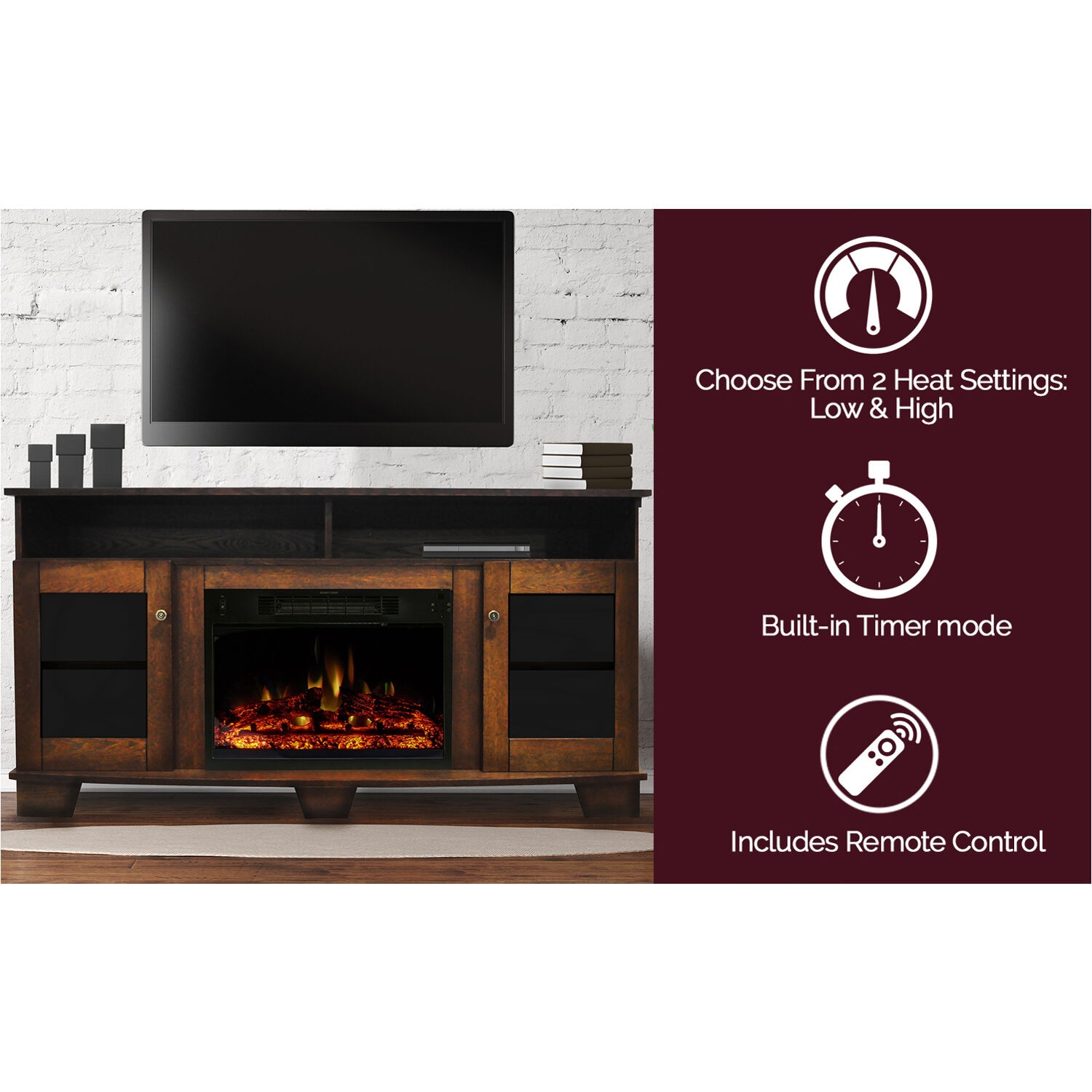 Cambridge CAM6022-1WALLG3 Electric-Fireplaces - View #2