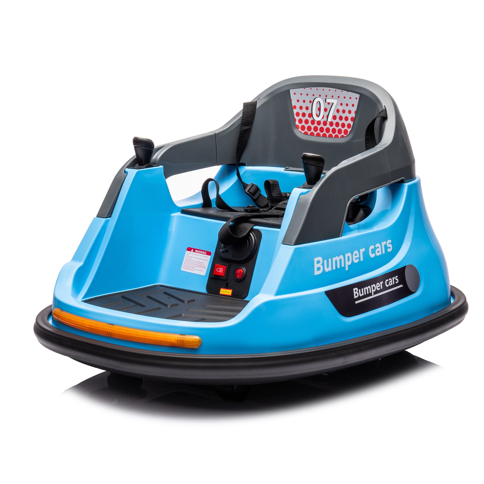 Qeetex GGL-FQGXY-ABEV9DX6Q 12V Ride On Bumper Car For Kids 360 Degree Spin Bumping Vehicle Toy With Remote Control LED Lights Body With Anti-collision Padding 5-point Safety Belt For Boys Girls Aged