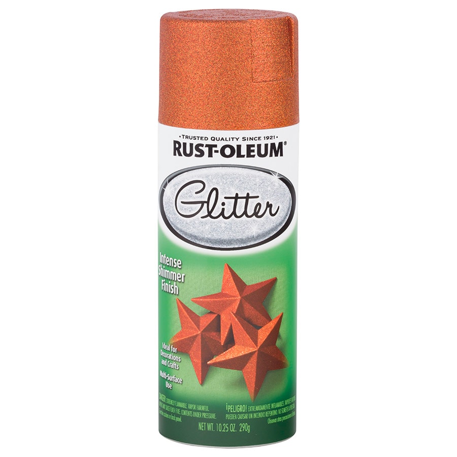 Rust-Oleum Satin Black Glitter Spray Paint (NET WT. 10.25-oz ) at