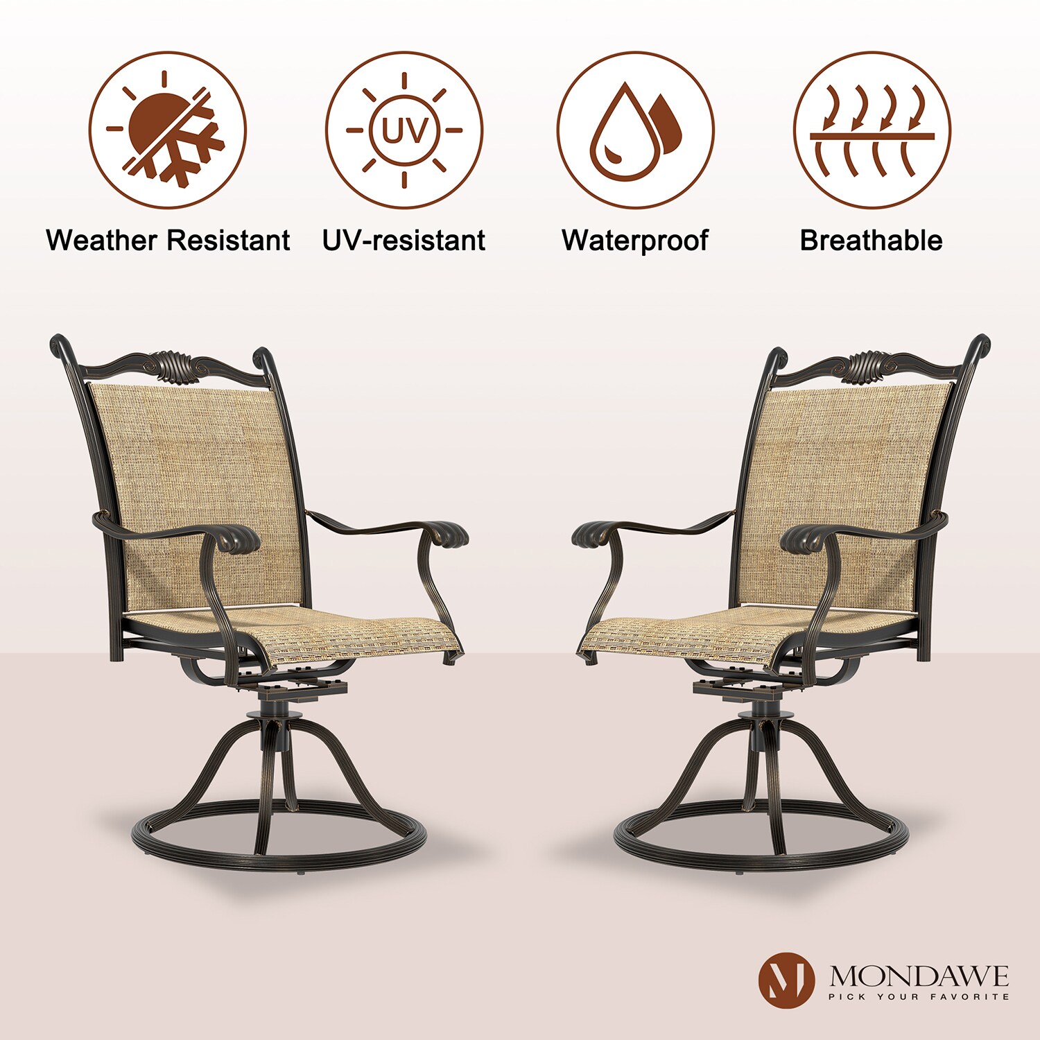 Mondawe MOLQ153R-2 Patio-Chairs - View #6