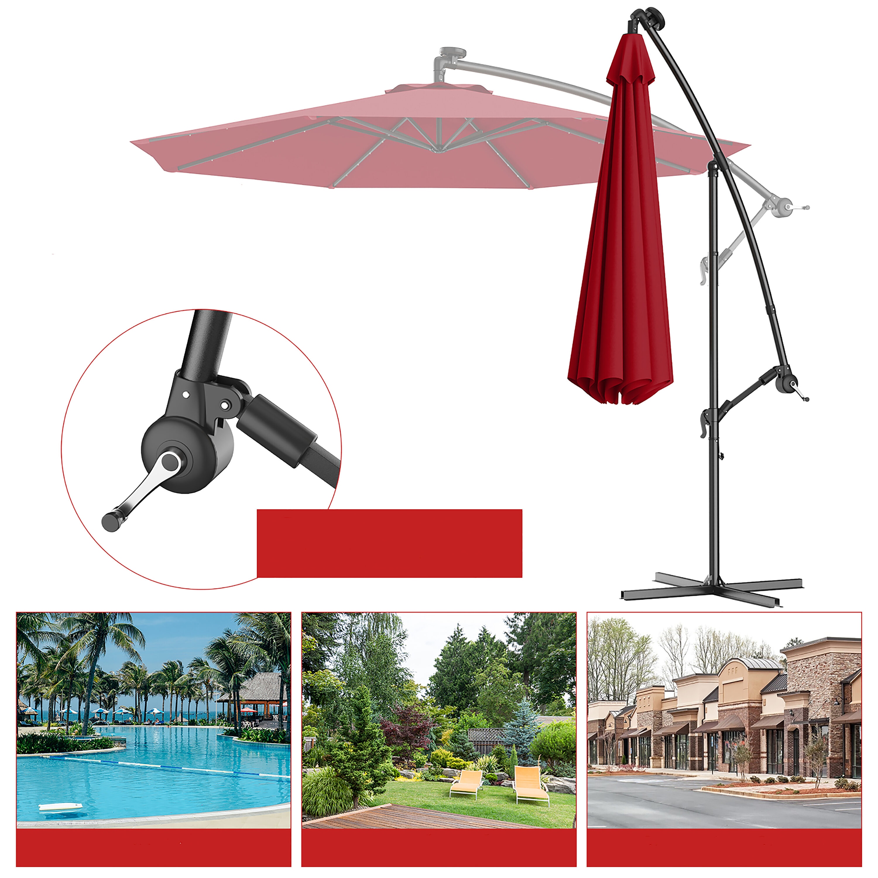 Costway OP3154BUG Umbrellas-2 - View #7