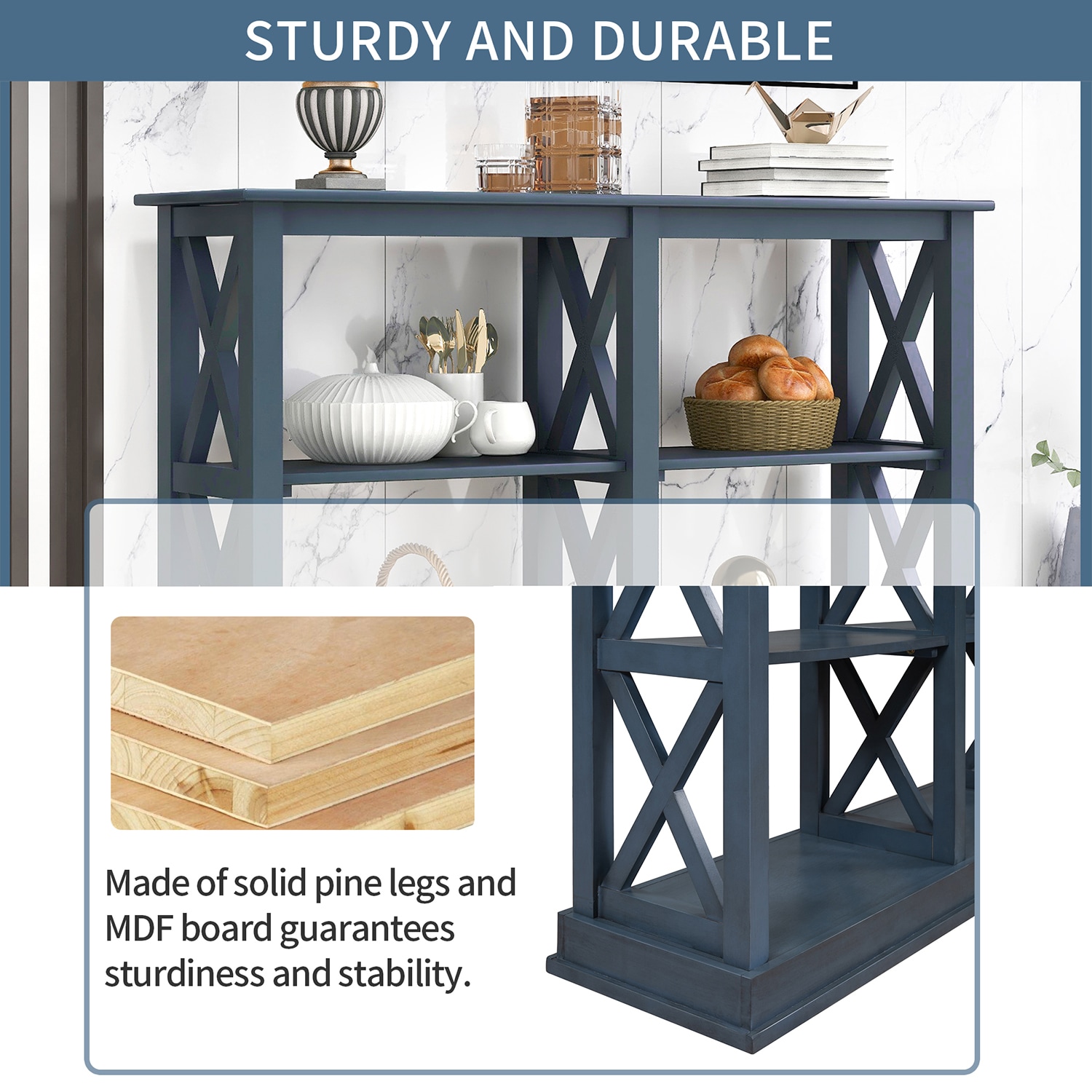 SINOFURN SYA010076BK Console-Sofa-Tables - View #16