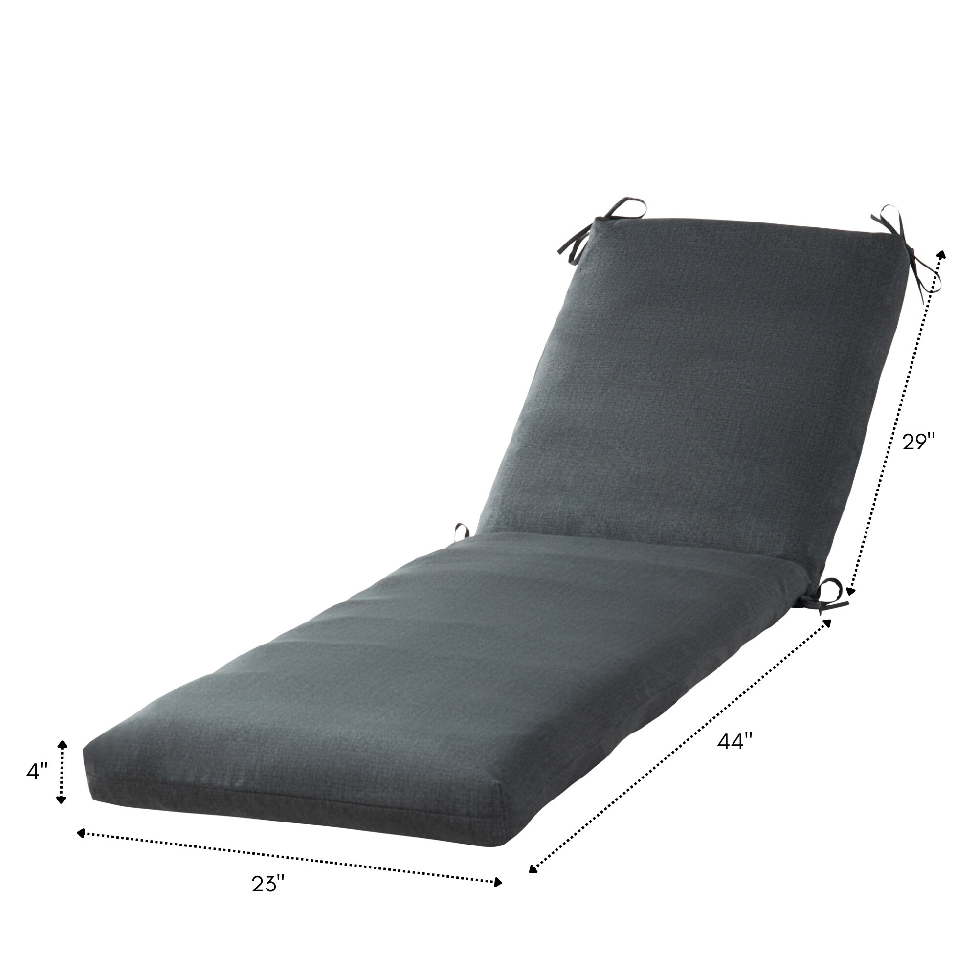 Greendale Home Fashions 44-in x 23-in Carbon Patio Chaise Lounge Chair ...