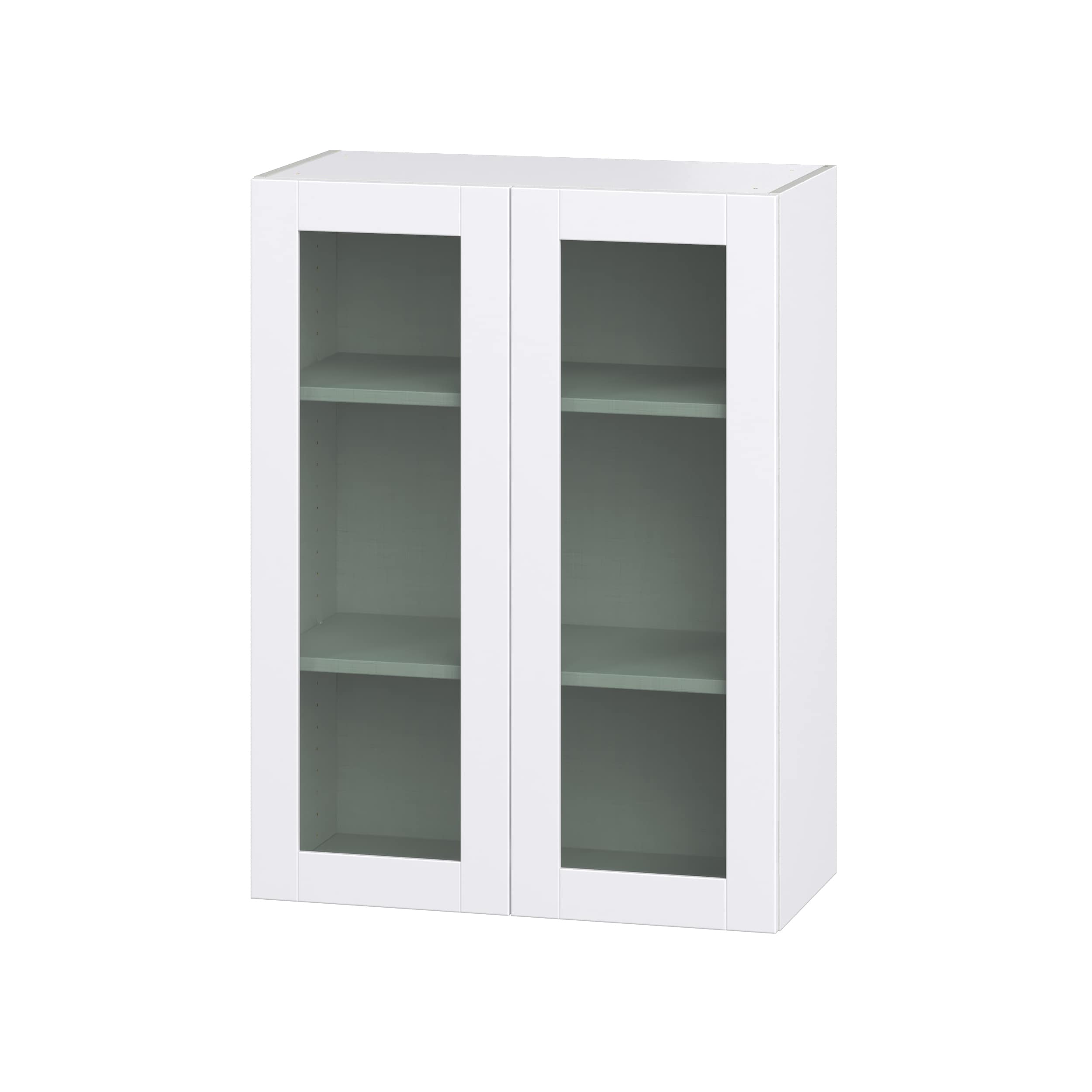 Hugo&Borg DSWG3040-RM Rosemont 30-in W x 40-in H x 14-in D Glacier White Wall Fully assembled Cabinet (Glass Panel Glass)