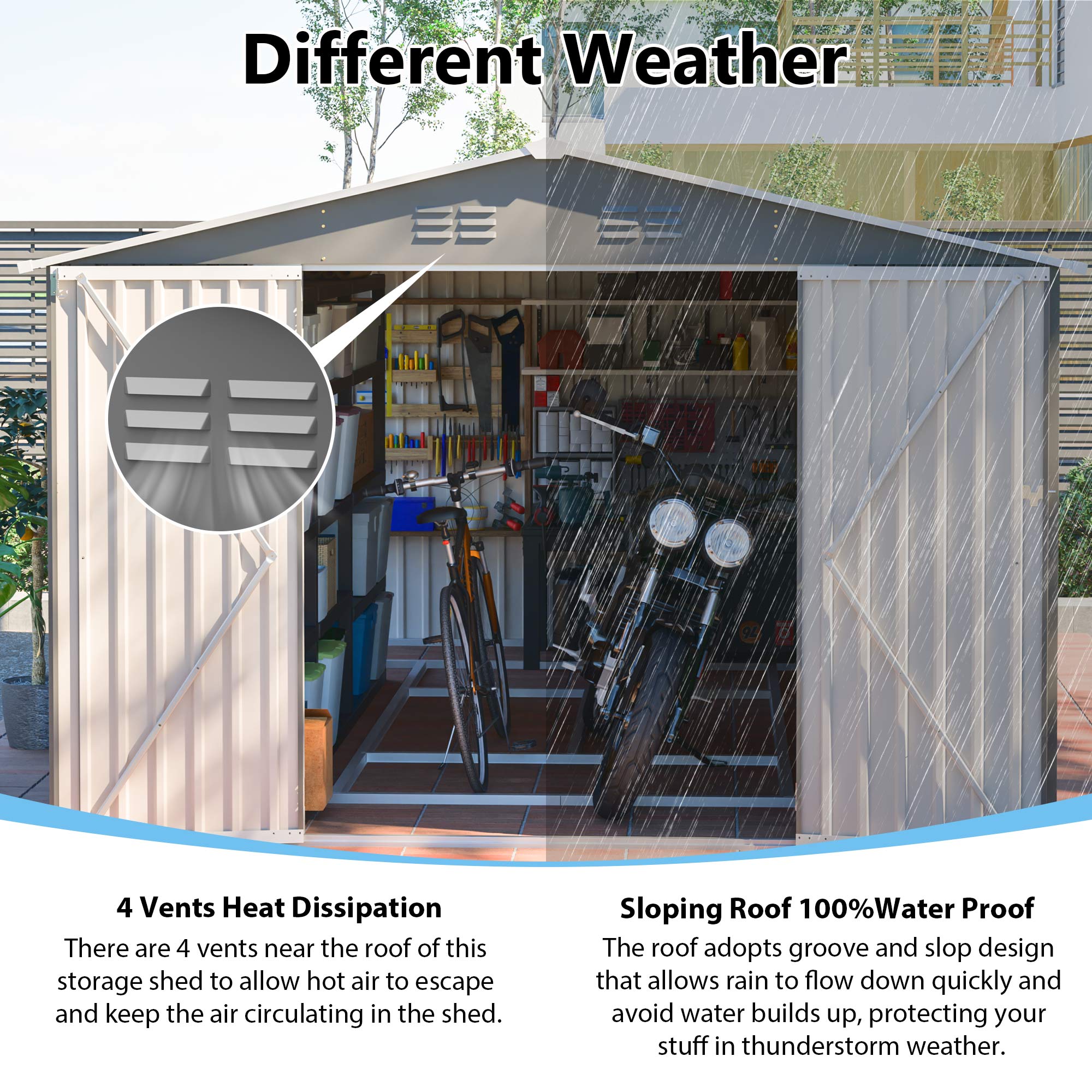 Siavonce XHS00085 Metal-Storage-Buildings-Sheds - View #7