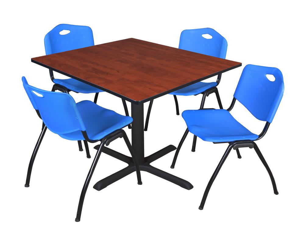 Regency TB4848CH47BE Breakroom Red 4-Person Training Table (48-in W x 29-in H)