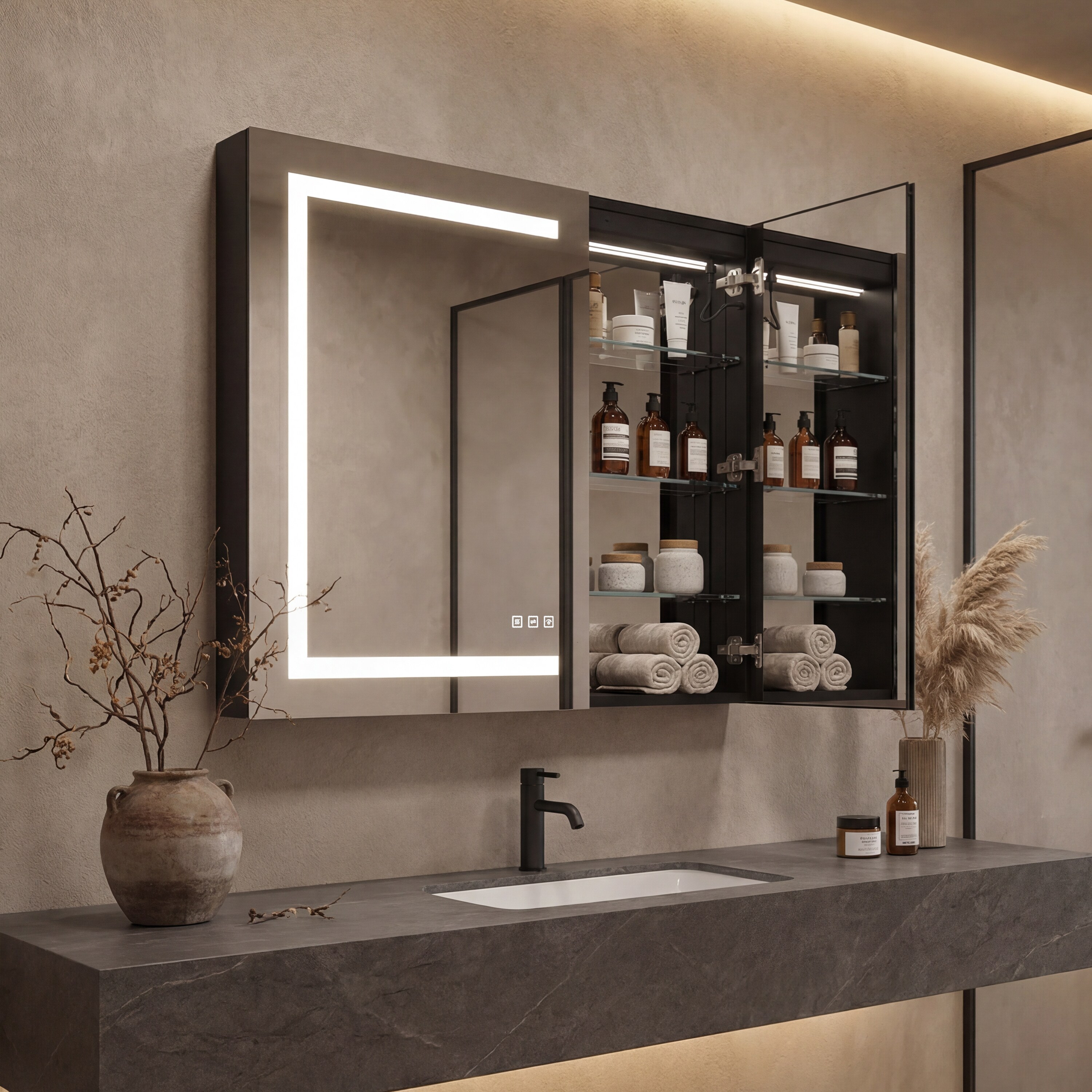 CASAINC CA-MCL3636-P Bathroom-Medicine-Cabinets - View #2