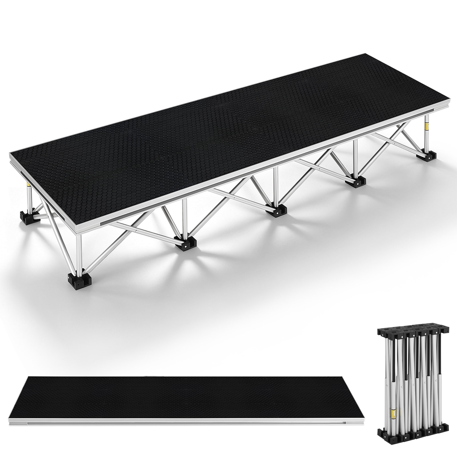 Upgrator  Collapsible Non-Slip Step Stools for Adults Portable High Platform High Stage Platform Risers Adjustable Riser Performances Events Stage Panel System