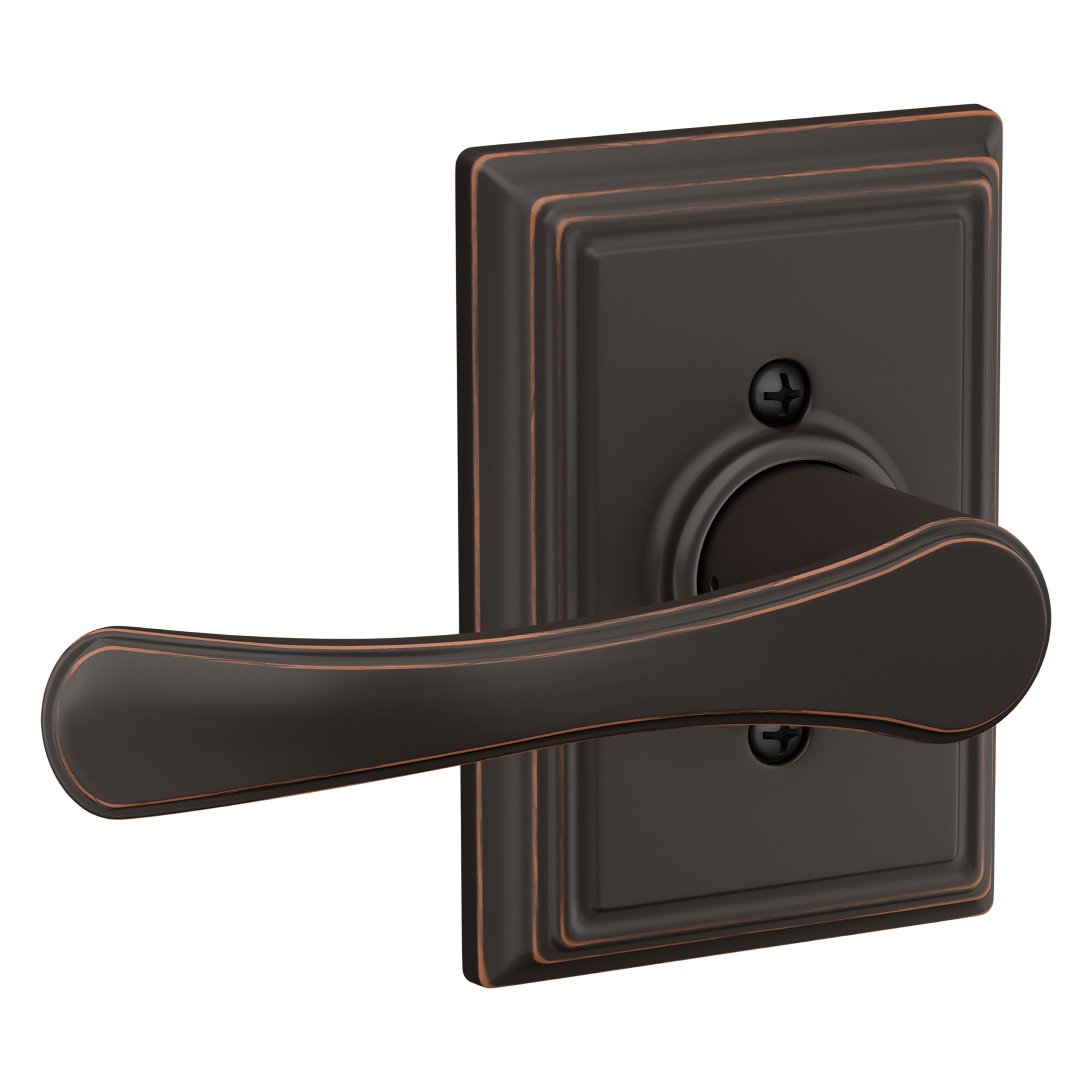Schlage F170 VLA 716 ADD Avila-Addison Aged Bronze Interior Hall/Closet Dummy Door Handle