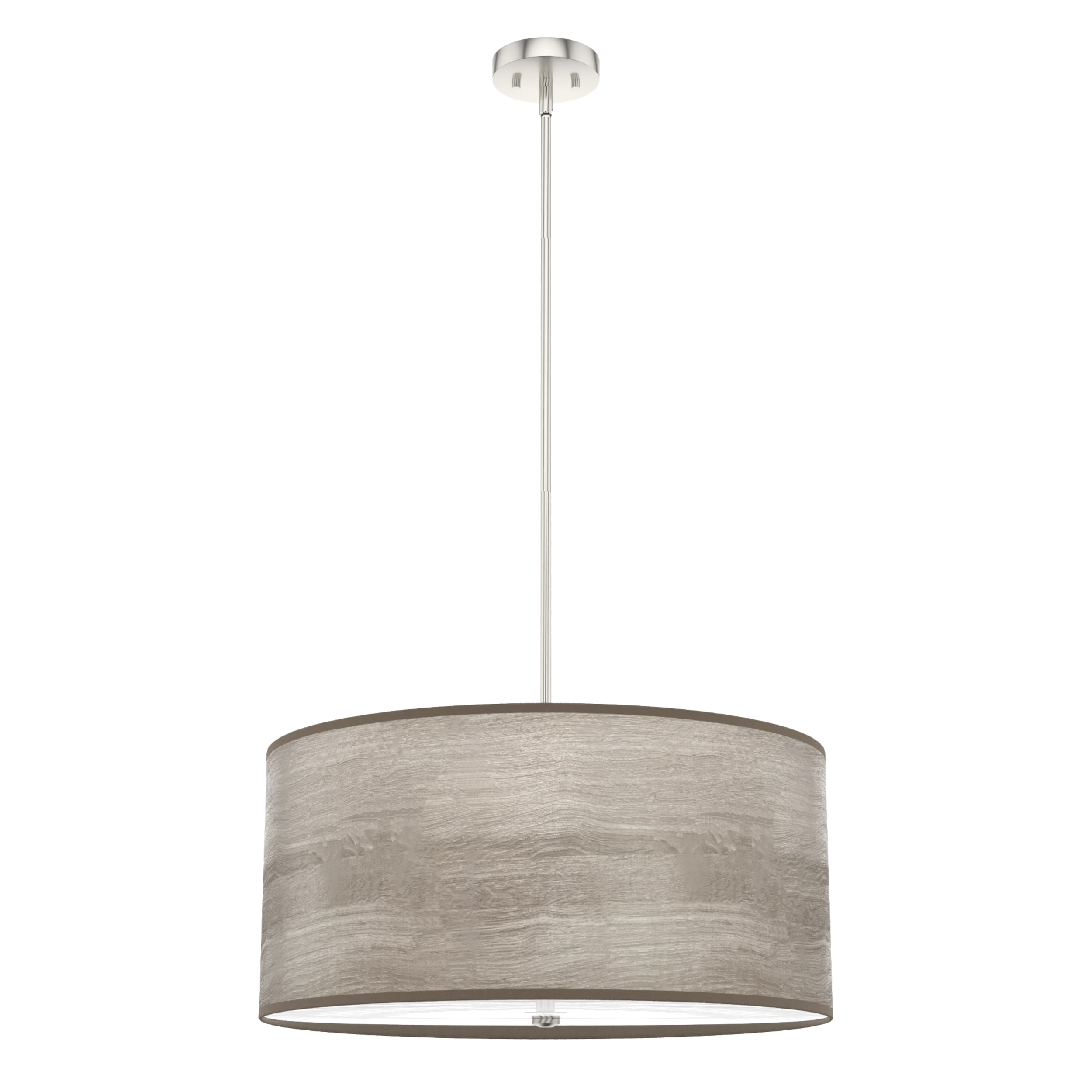 Hunter 19382 Solhaven 4 -Light Light Gray Oak Modern/contemporary Frosted glass Drum Large Hanging Kitchen island light