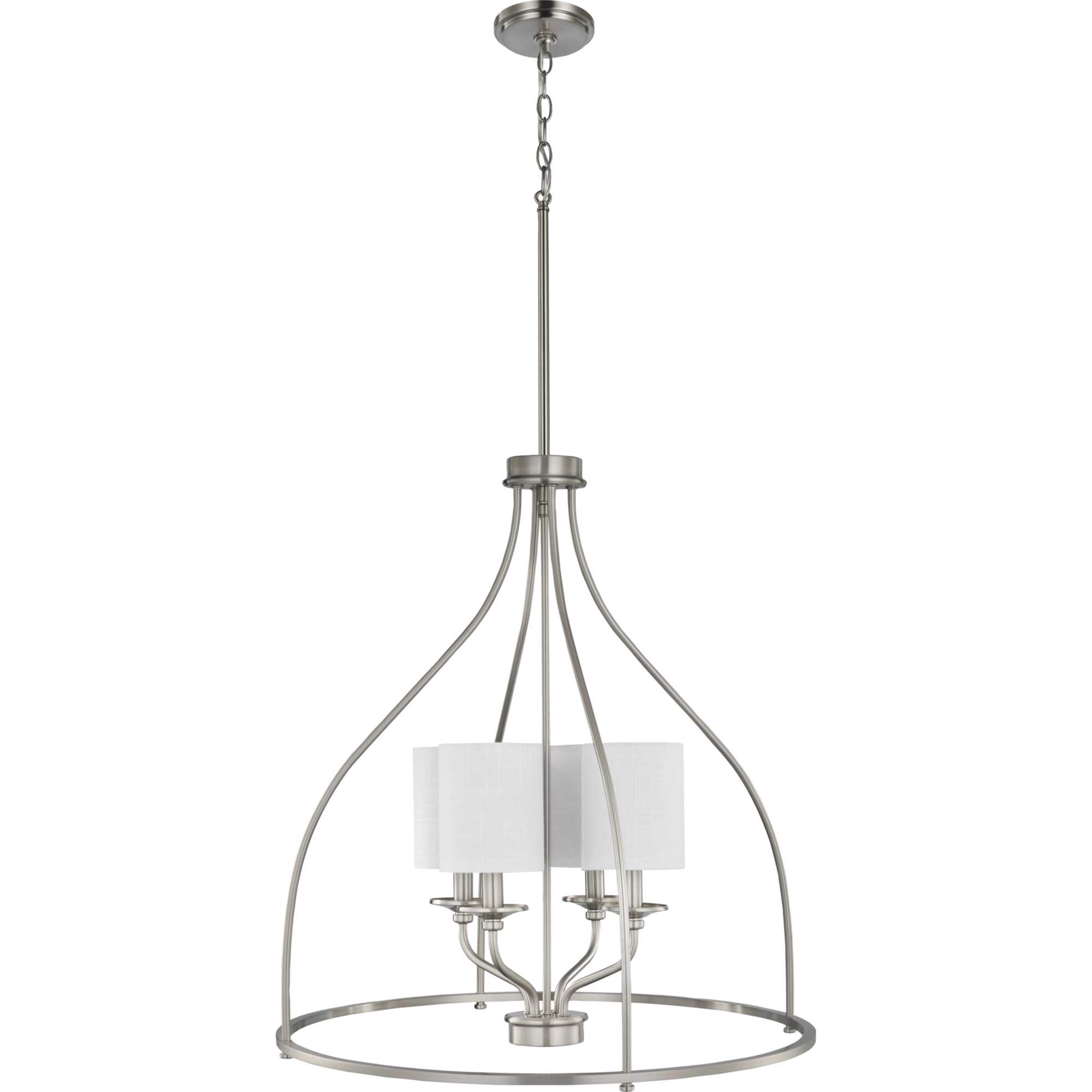 Progress Lighting Bonita 4-Light Brushed Nickel Transitional Chandelier