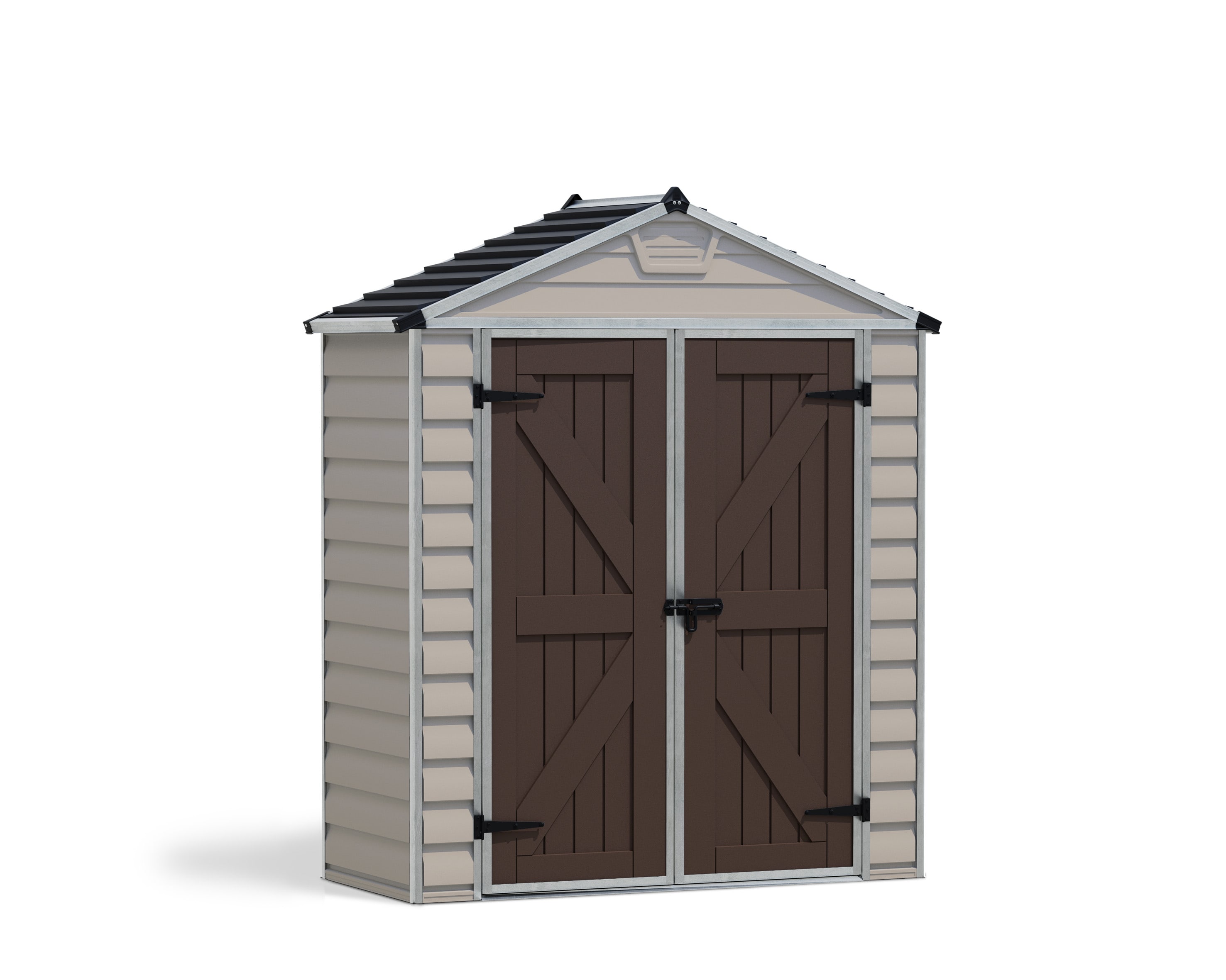 Canopia by Palram 703387 6-ft x 3-ft Skylight Brown Gable Resin Storage Shed (Floor Included)