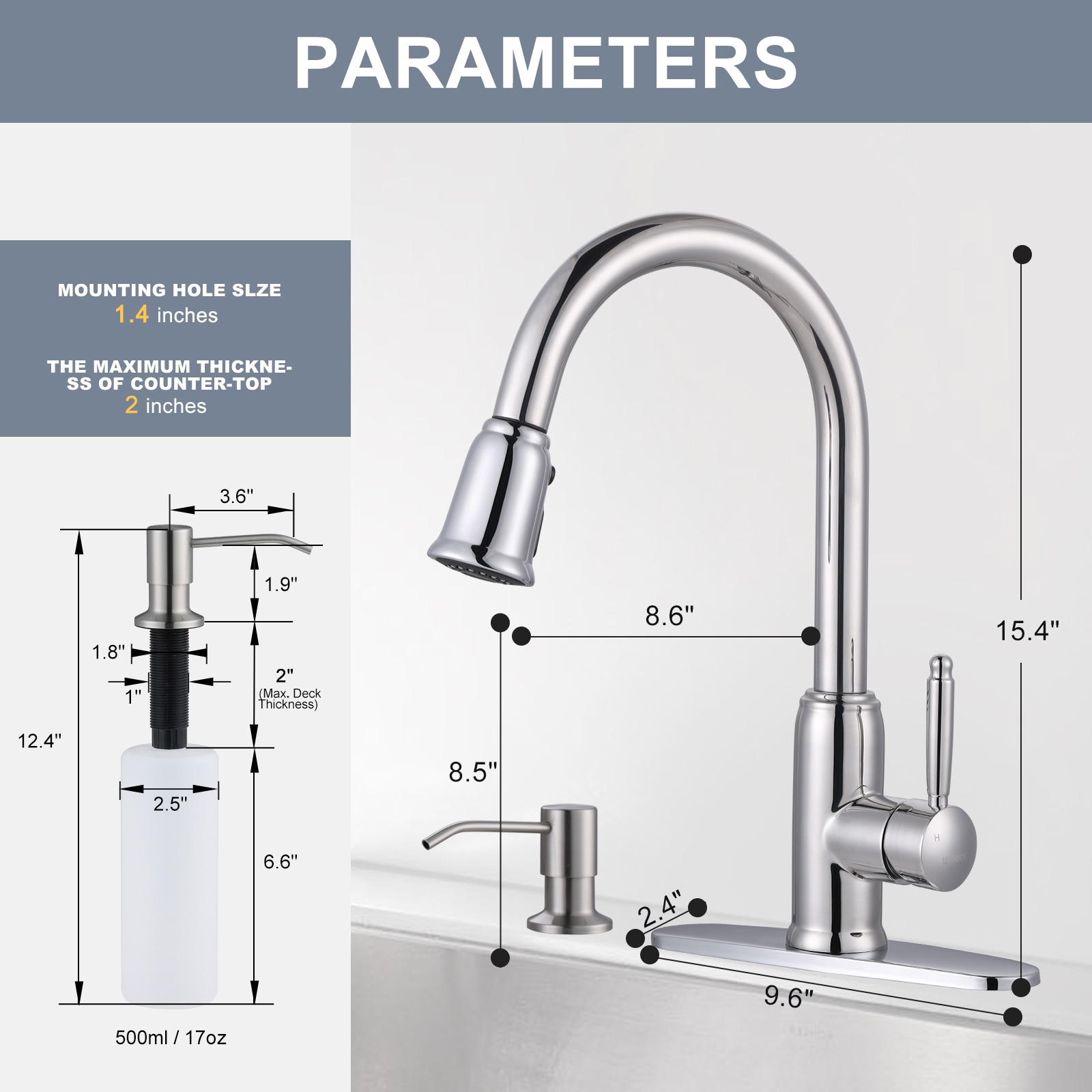 WOWOW 2310101C-S-LW Kitchen-Faucets - View #2