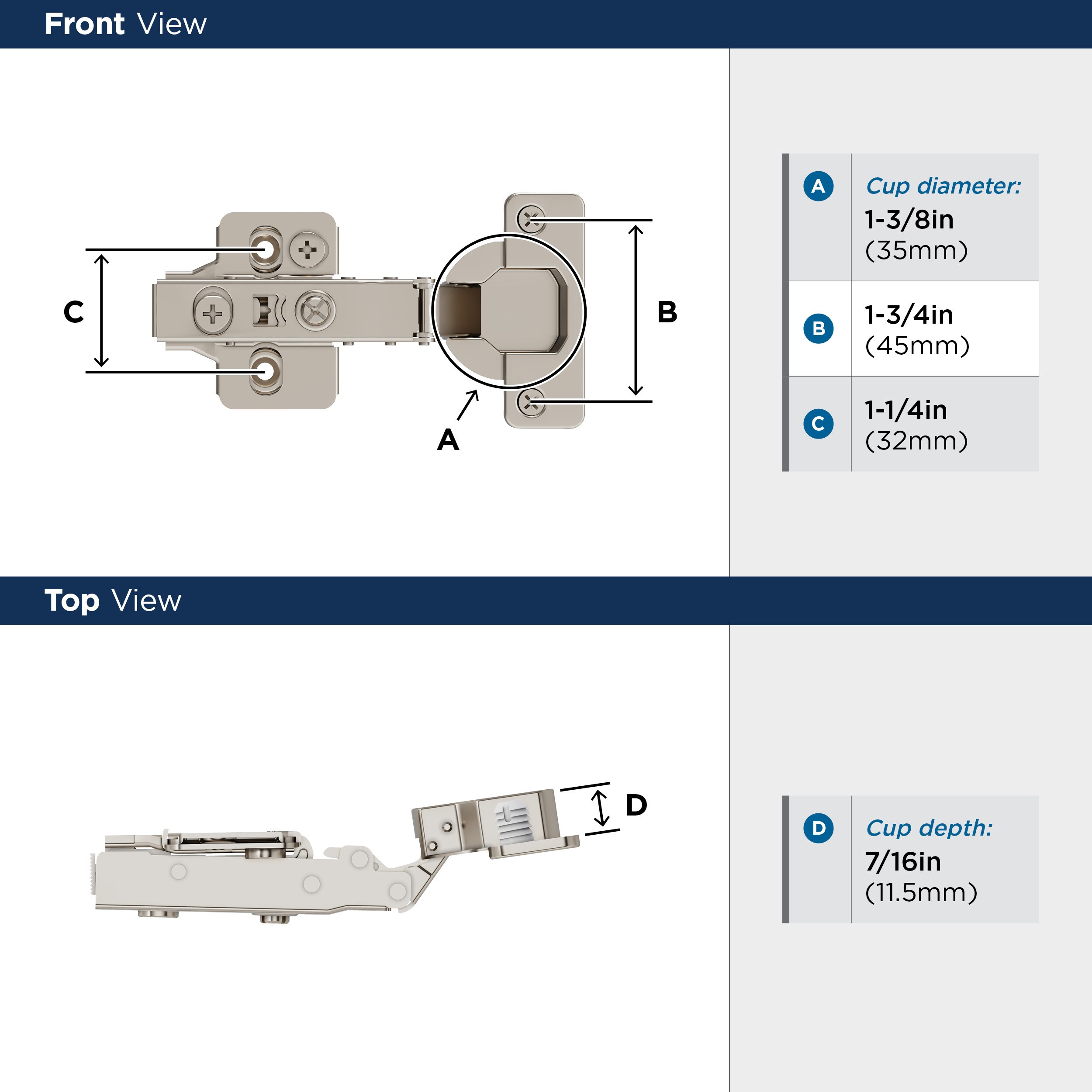 Amerock BP9239SLFR Cabinet-Hinges - View #3